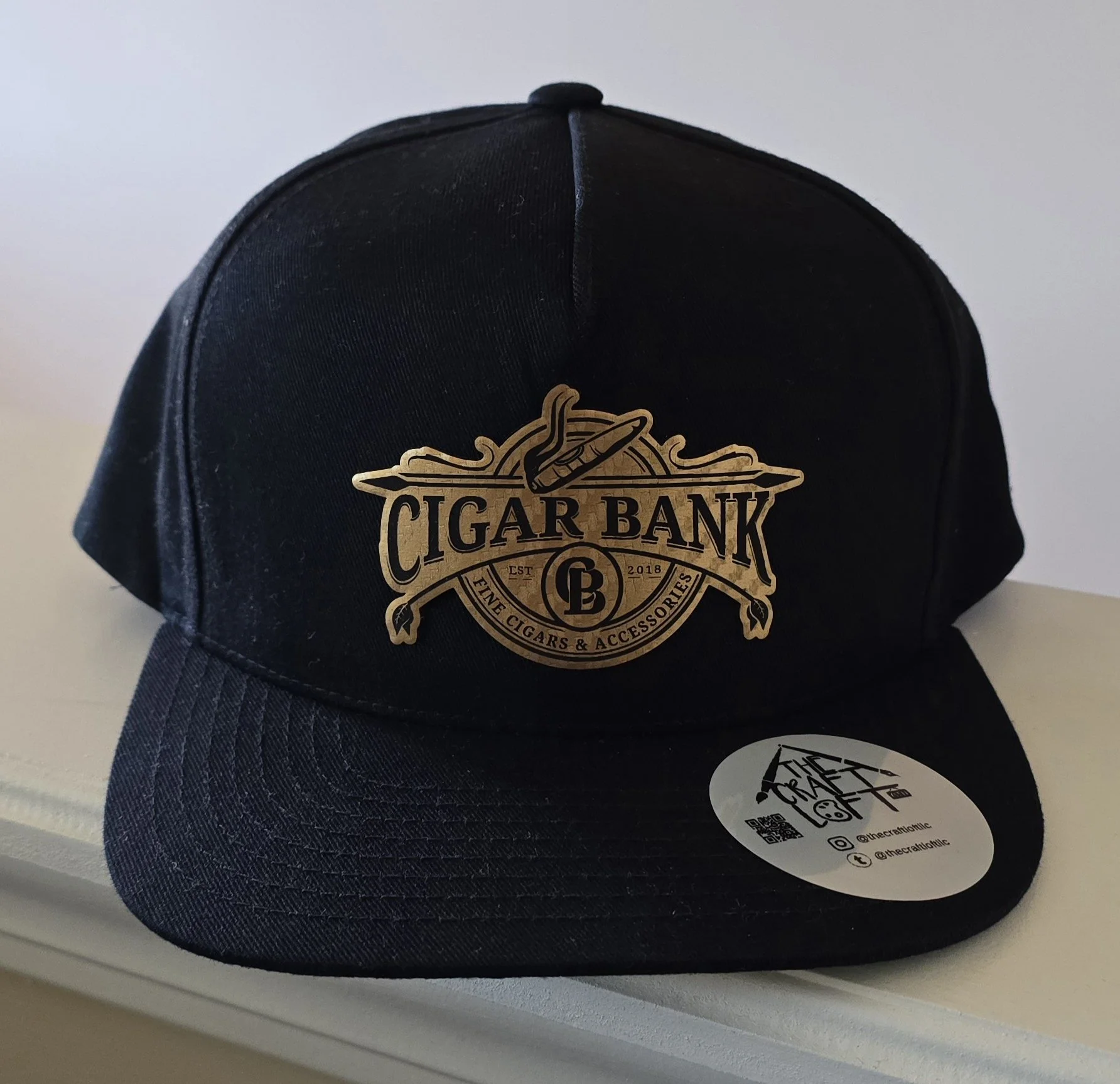 Custom Laser Engraved Leatherette Patch Hat