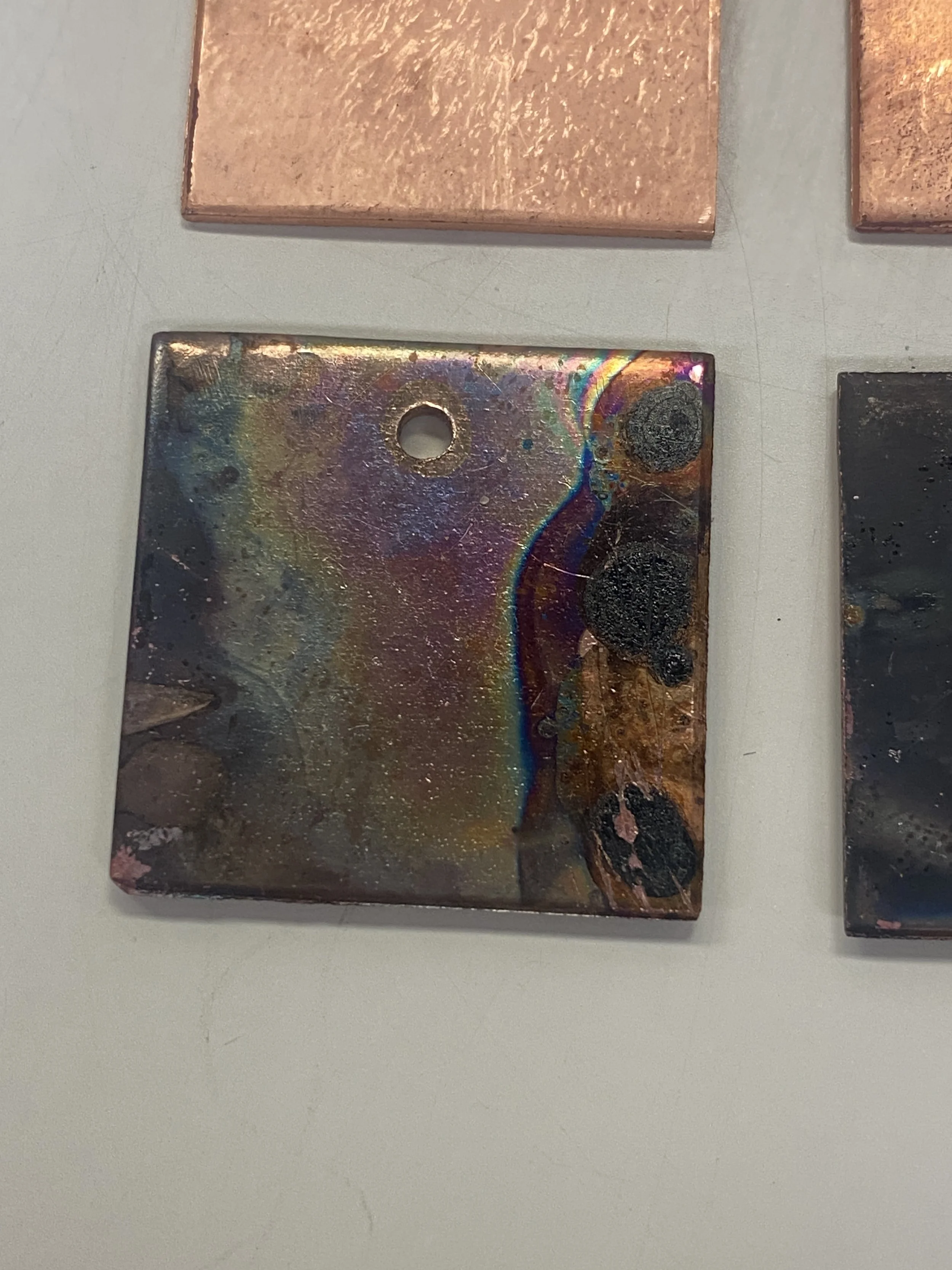 Back side of sugar quench sample