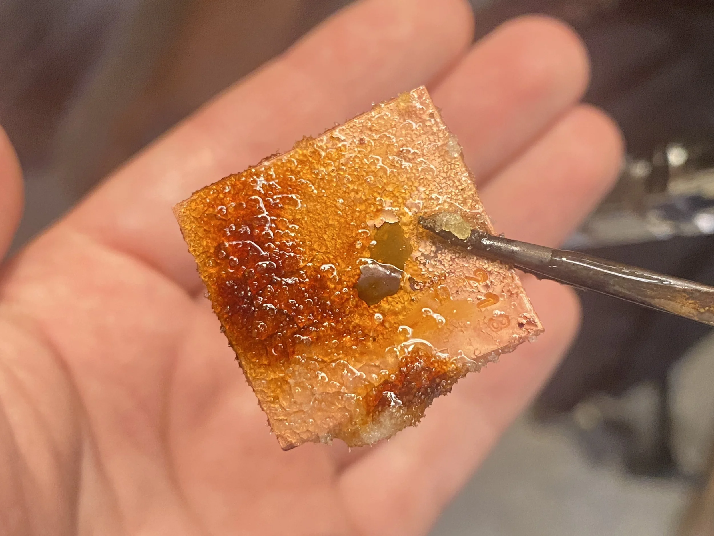 Sugar quench close up