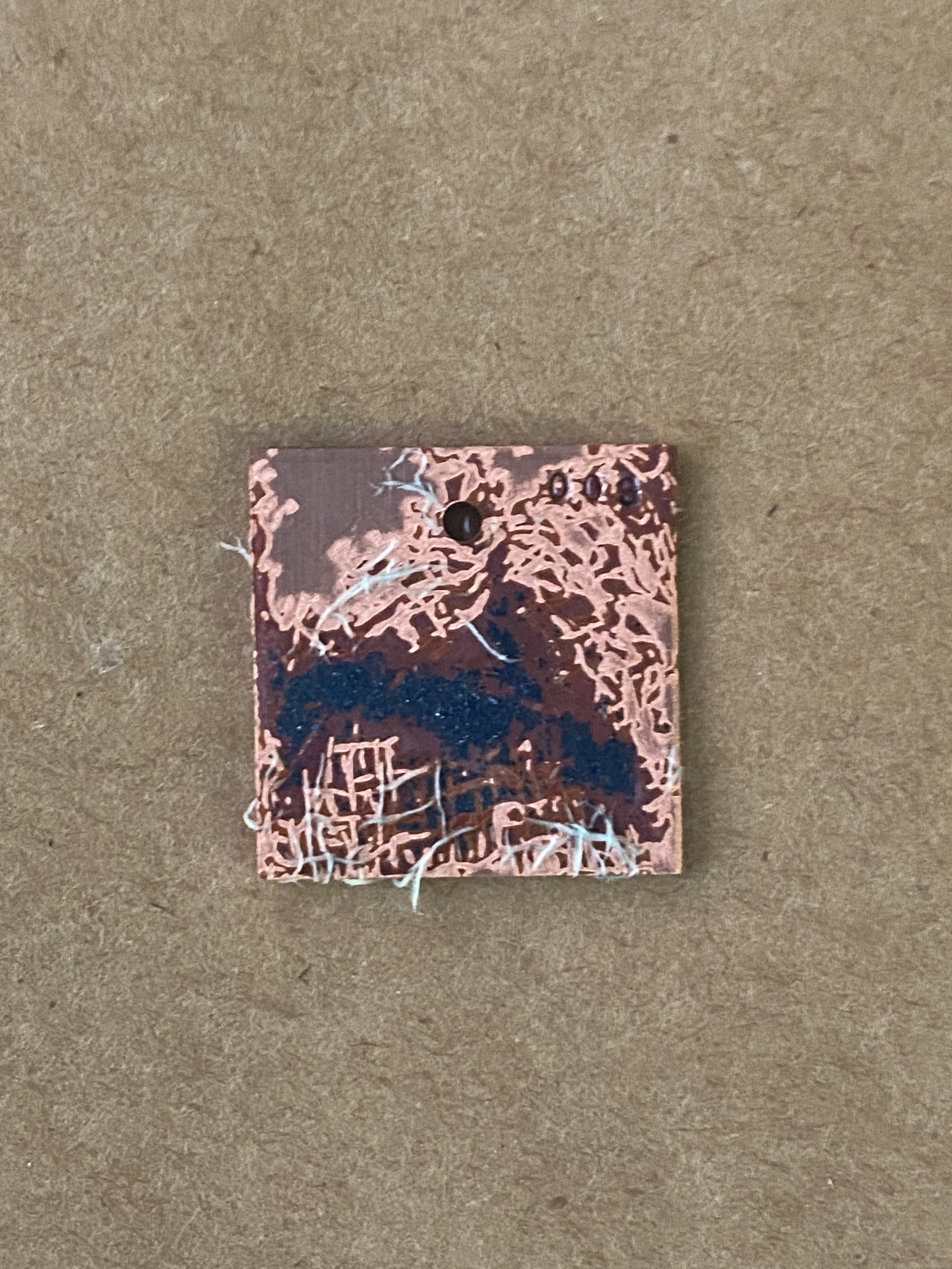 First unwrapped sample (cheesecloth)