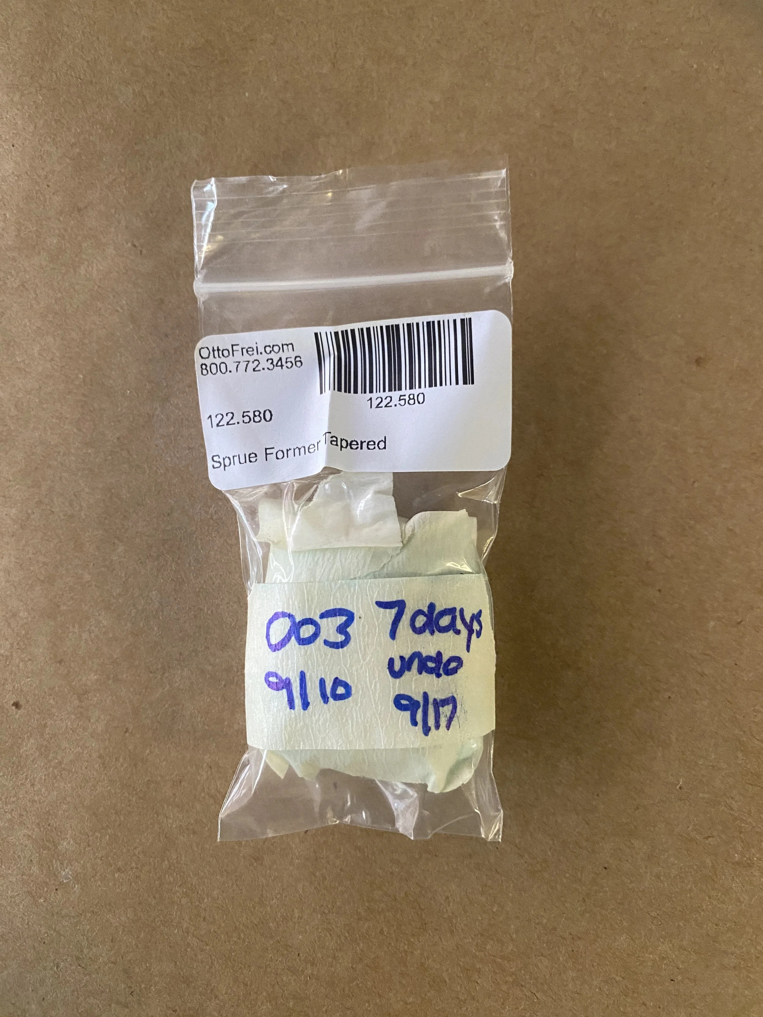 Set up for wrapping samples