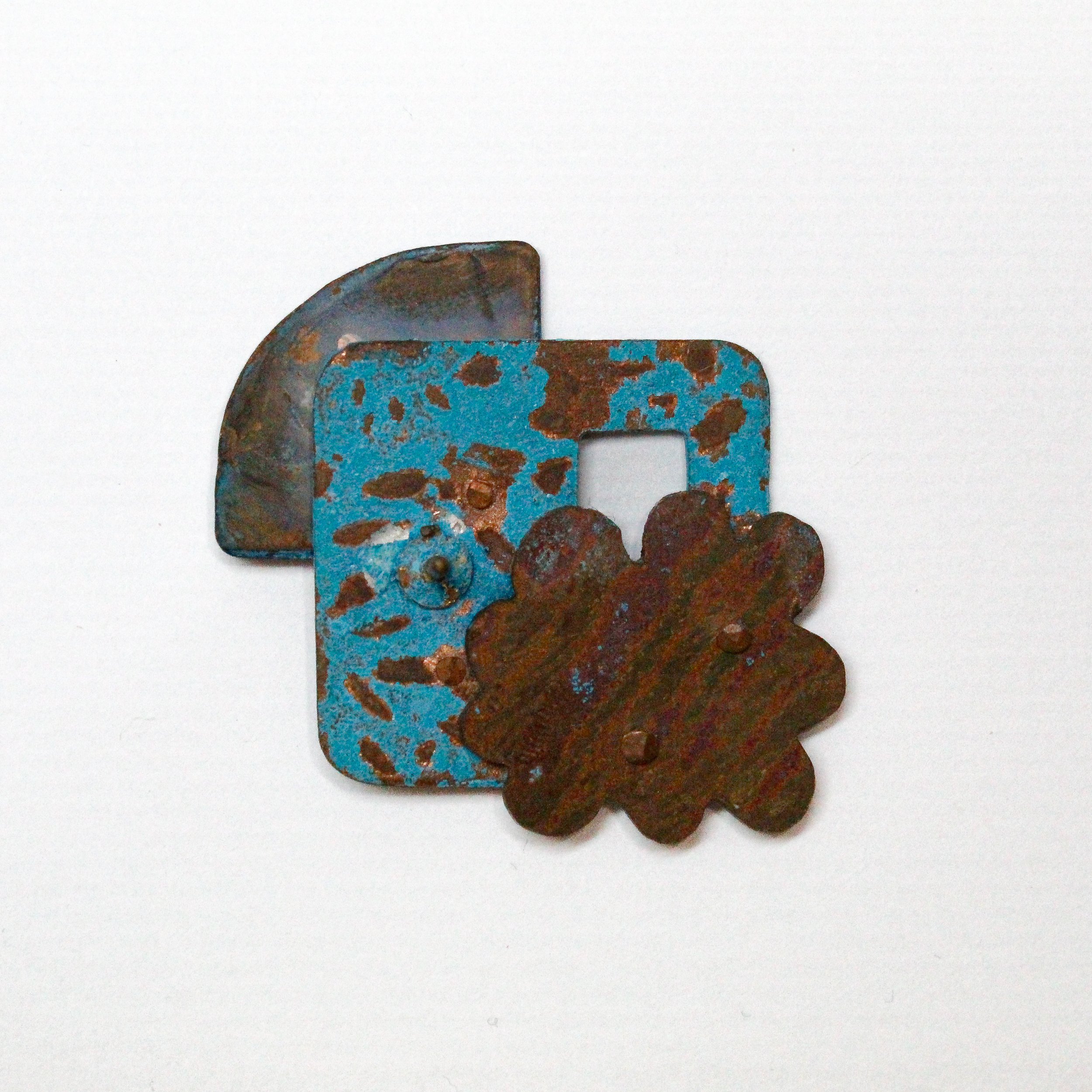 024056129173 | copper, assorted verdigris patination | 1.375" x 1.375" | 2024 | Back