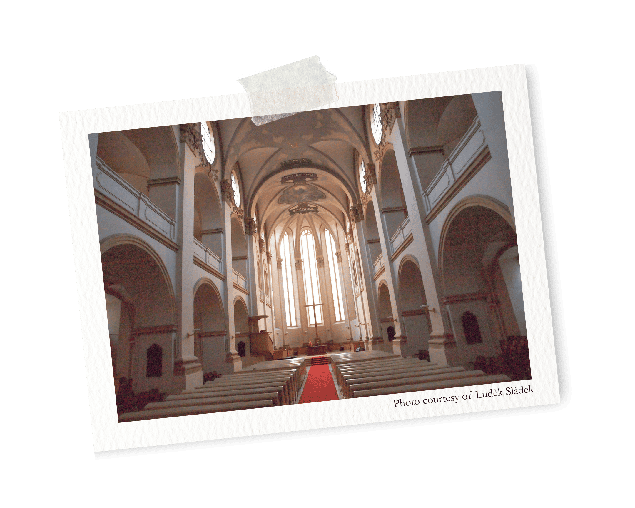 Interior of the church where Robert and Rebekah Alt were married in Prague.