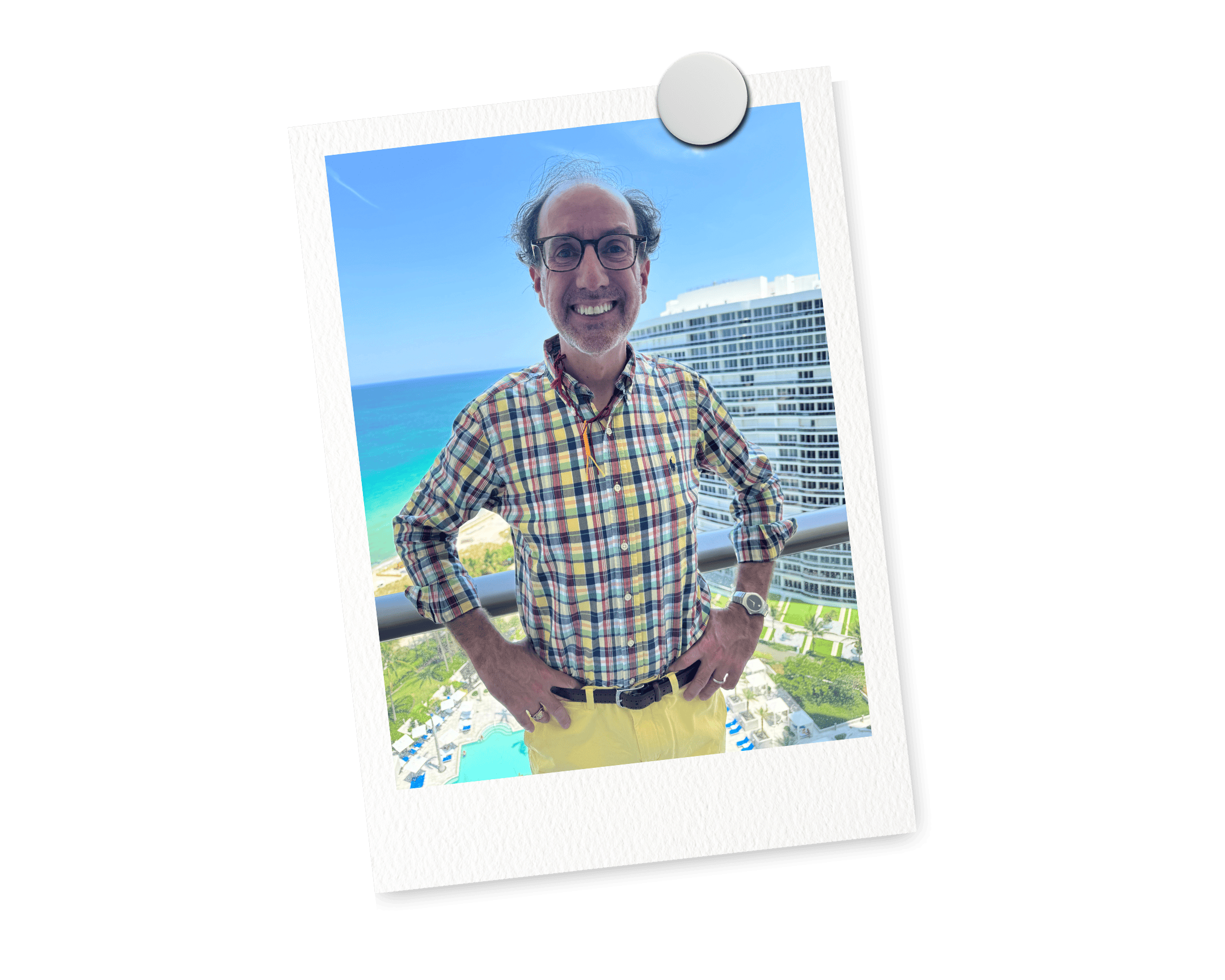 Robert Alt in Miami, Florida recovering from his successful Everest climb.