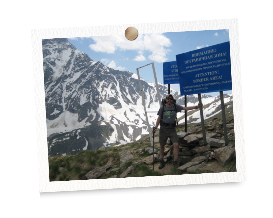 Robert Alt climbing Mt. Elbrus.