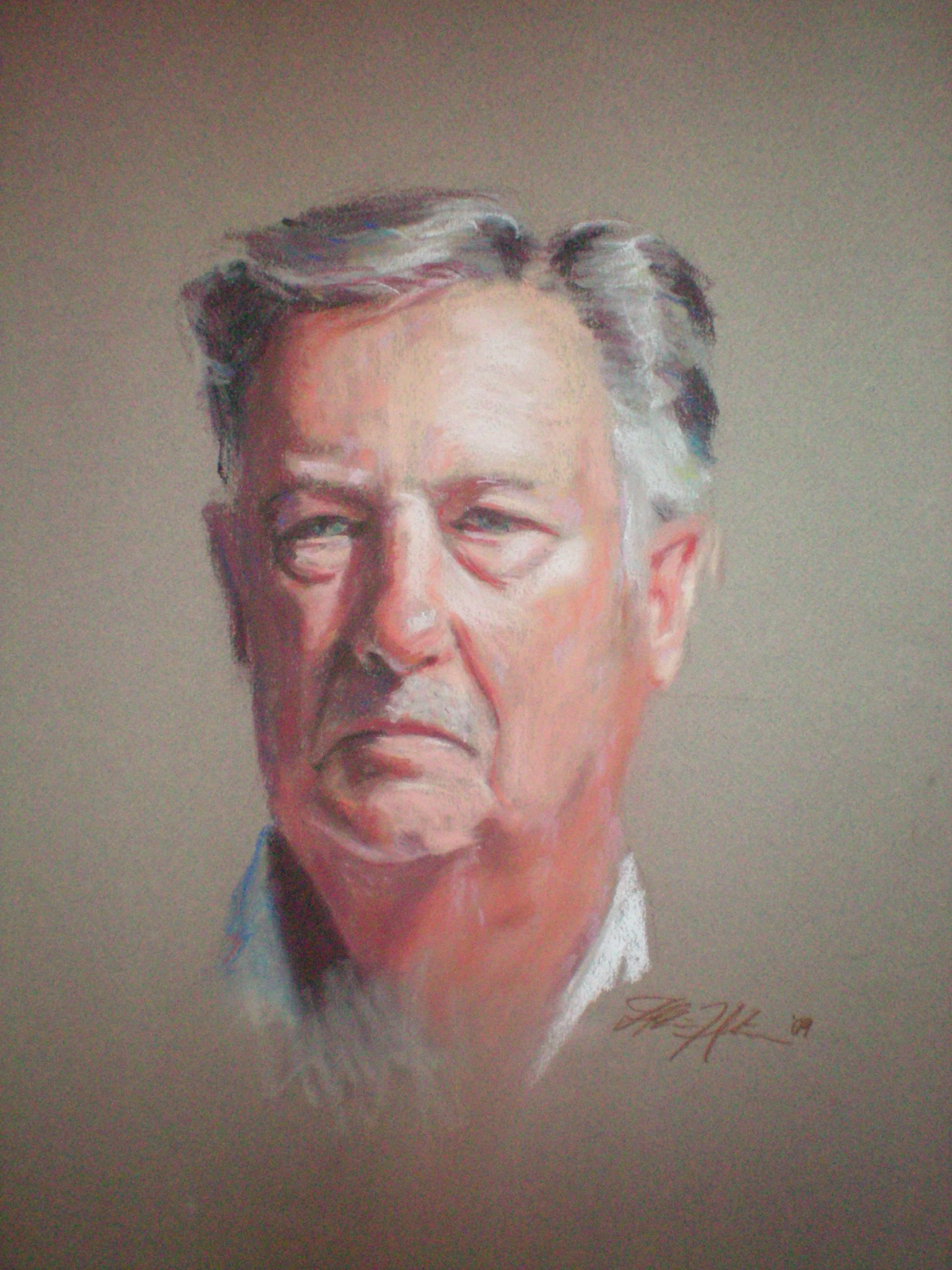 "Portrait Study" Pastel on paper