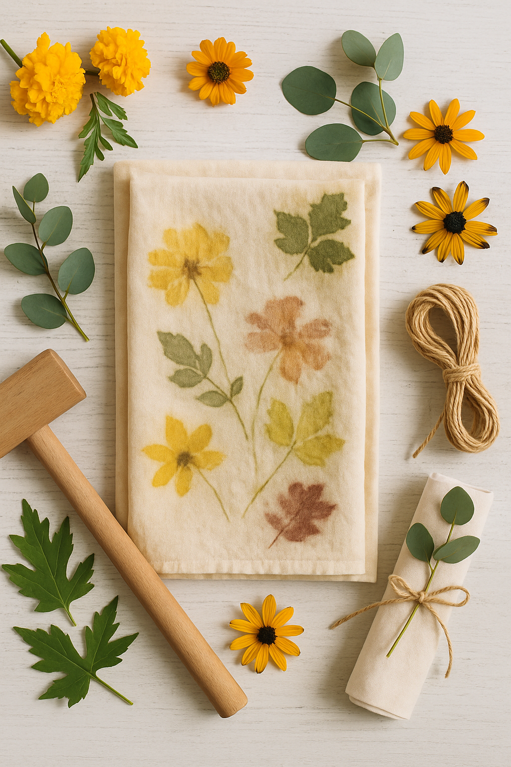 DIY Botanical Dyeing with Flowers and Leaves
