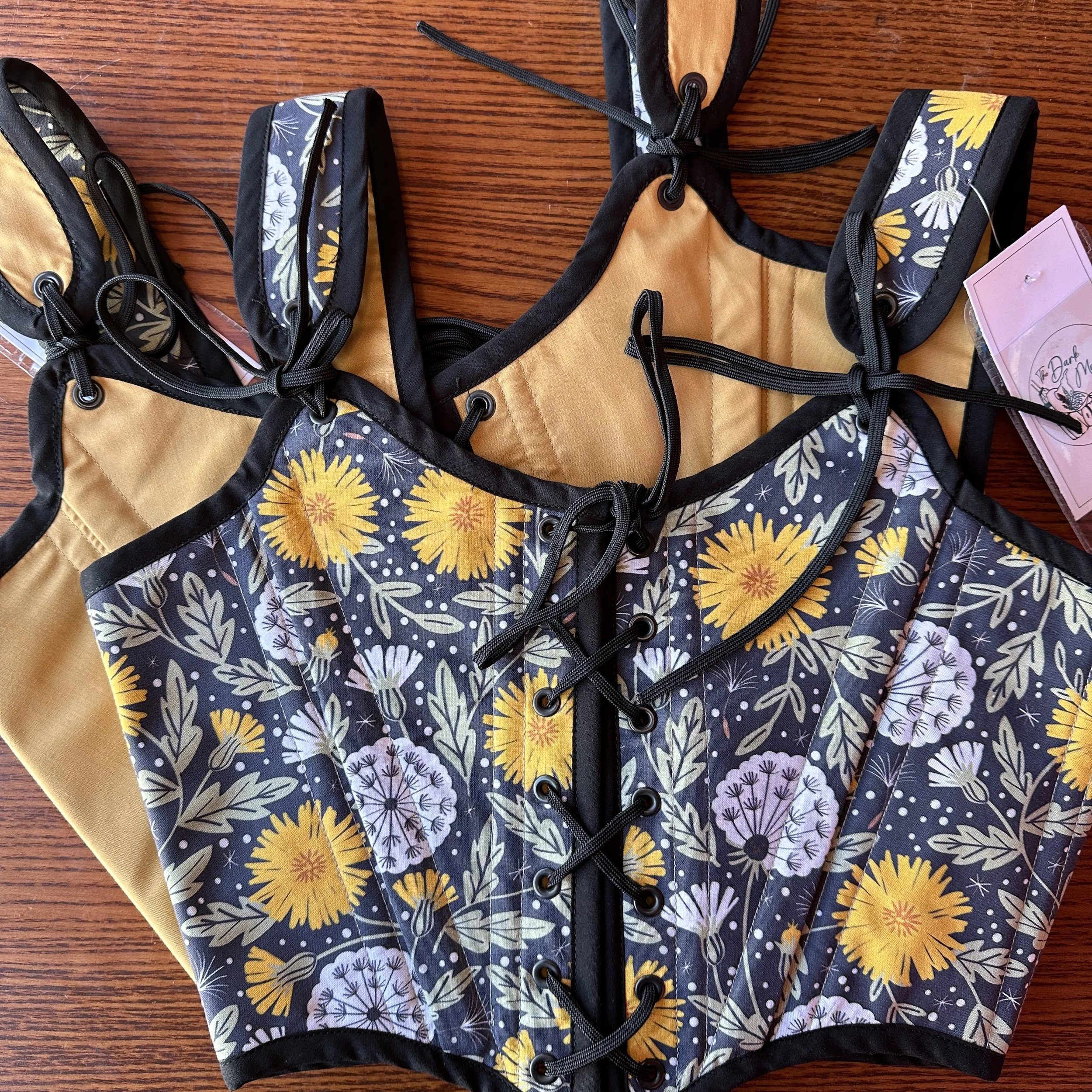 Bodice - Dreamy Dandelions & Butter Yellow Reversible Bodice