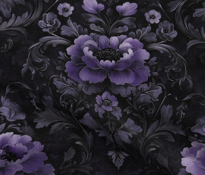 Dark Violet Floral