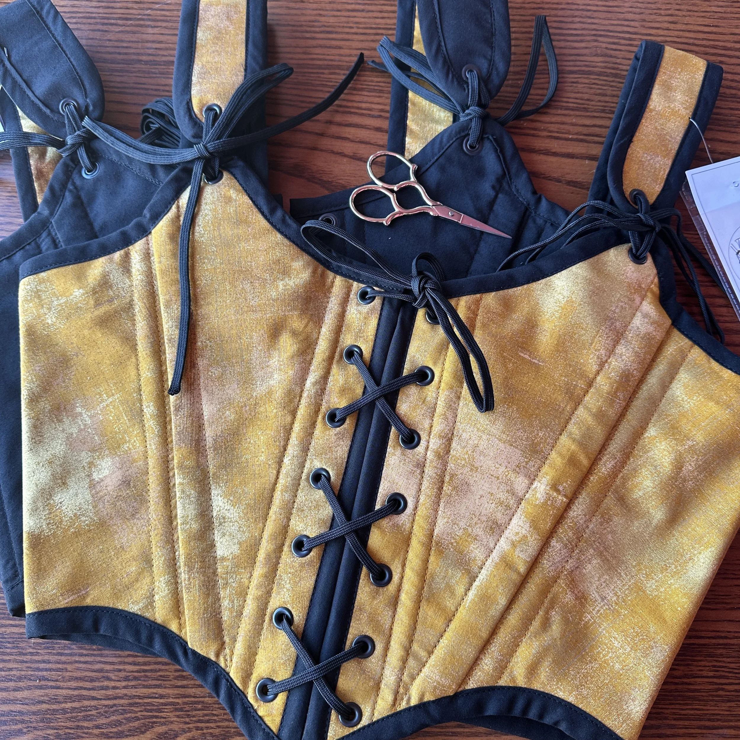 Bodice - Gold Brushed & Black Reversible Bodice