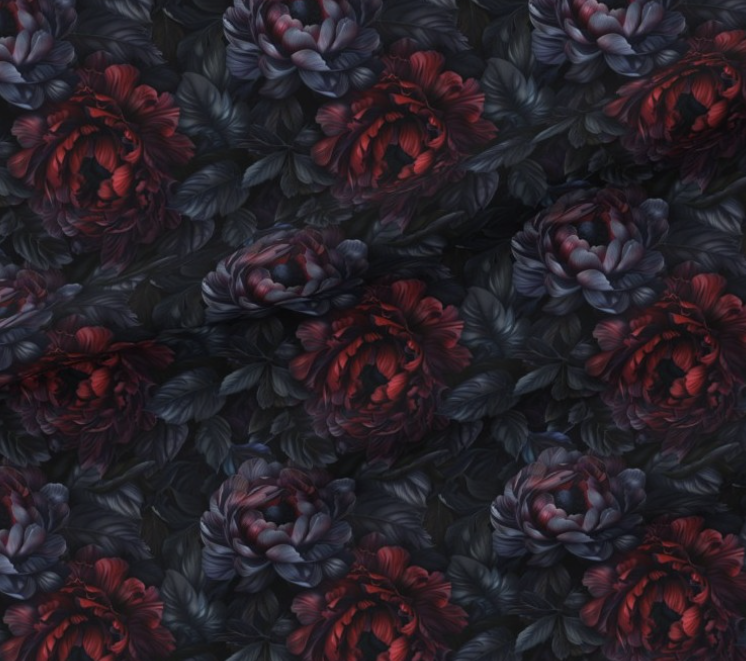 Crimson Gothic Floral