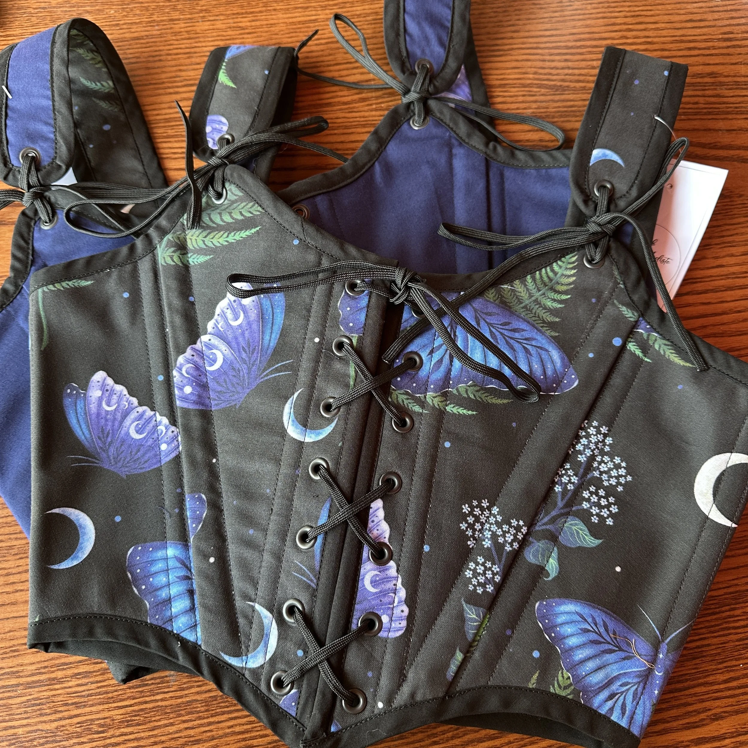 Bodice - Blue Morpho & Navy Reversible Bodice