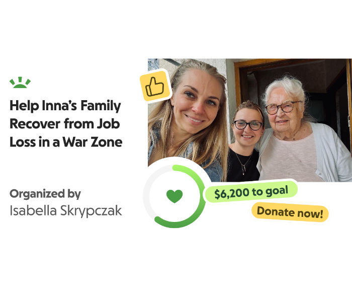 Help Inna’s Family Recover from Job Loss in a War Zone