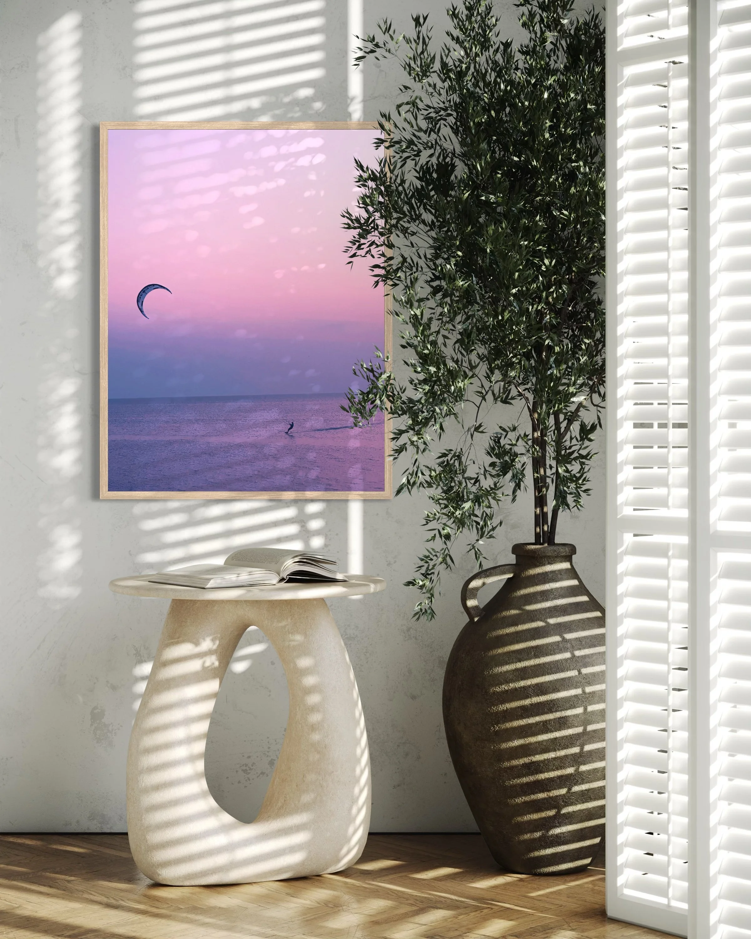 OBX Sunset_Maple Frame_in room_web.jpg