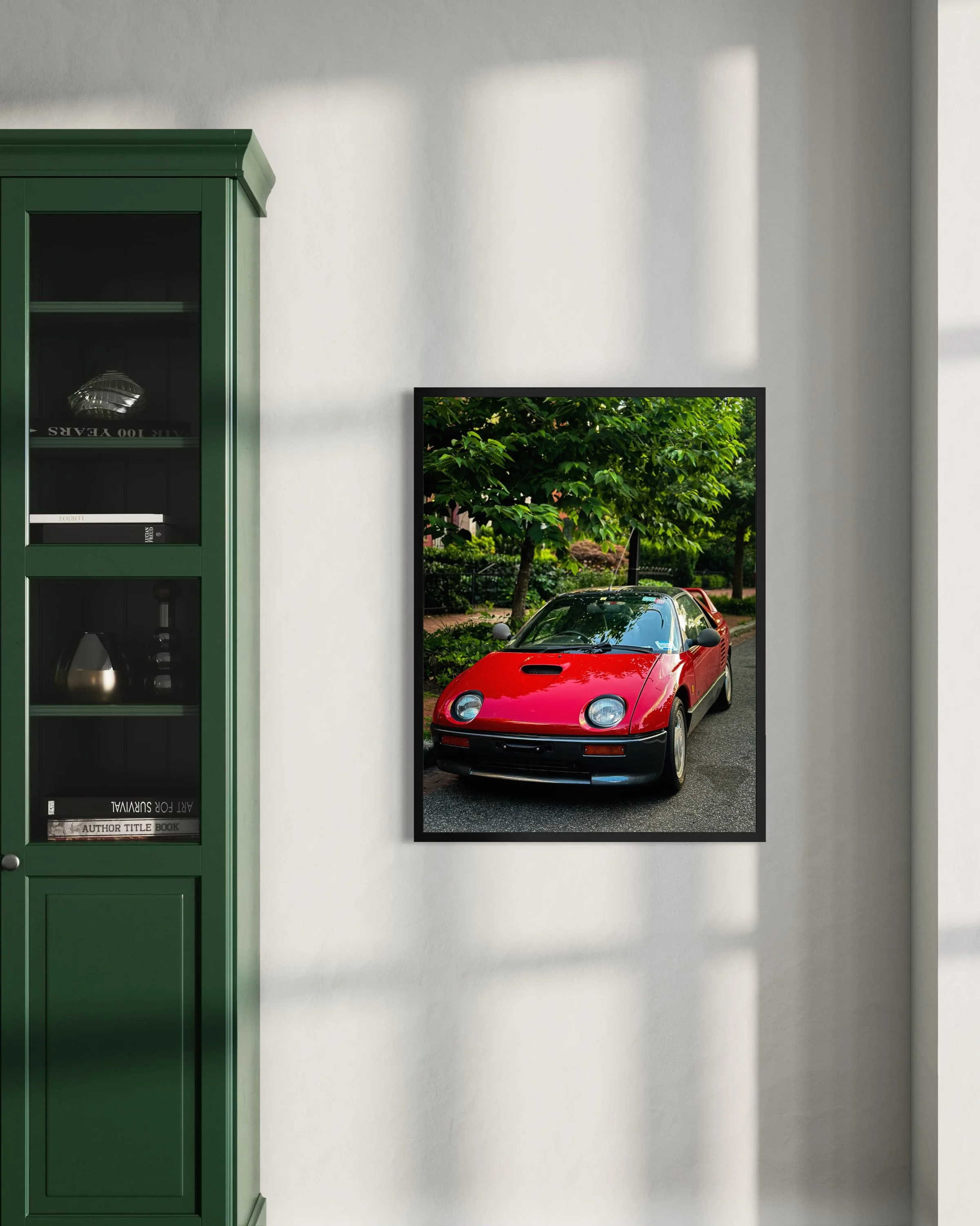 Little Red Mazda_Black Frame_in Room.jpg