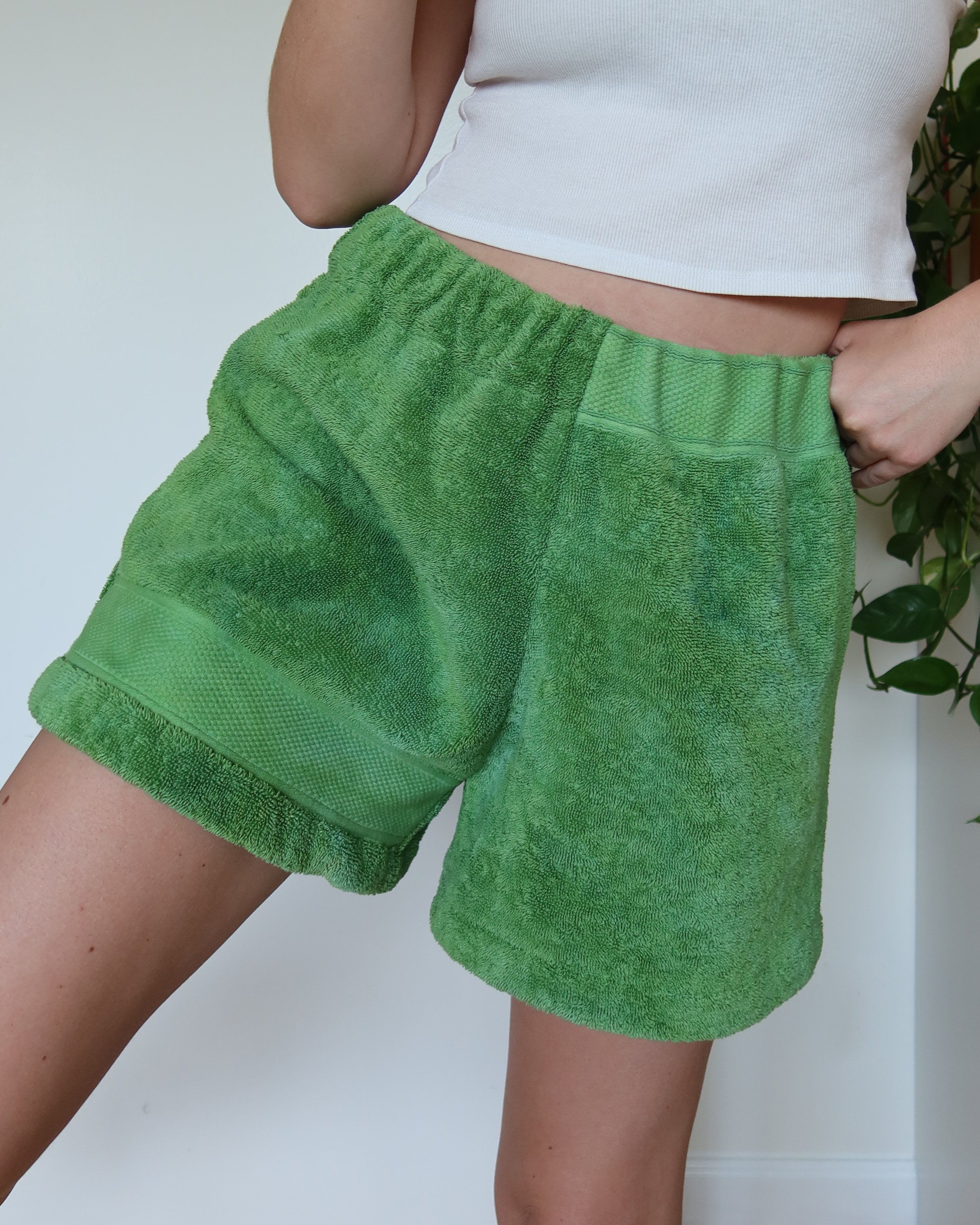 Green Towel Shorts (S/M)
