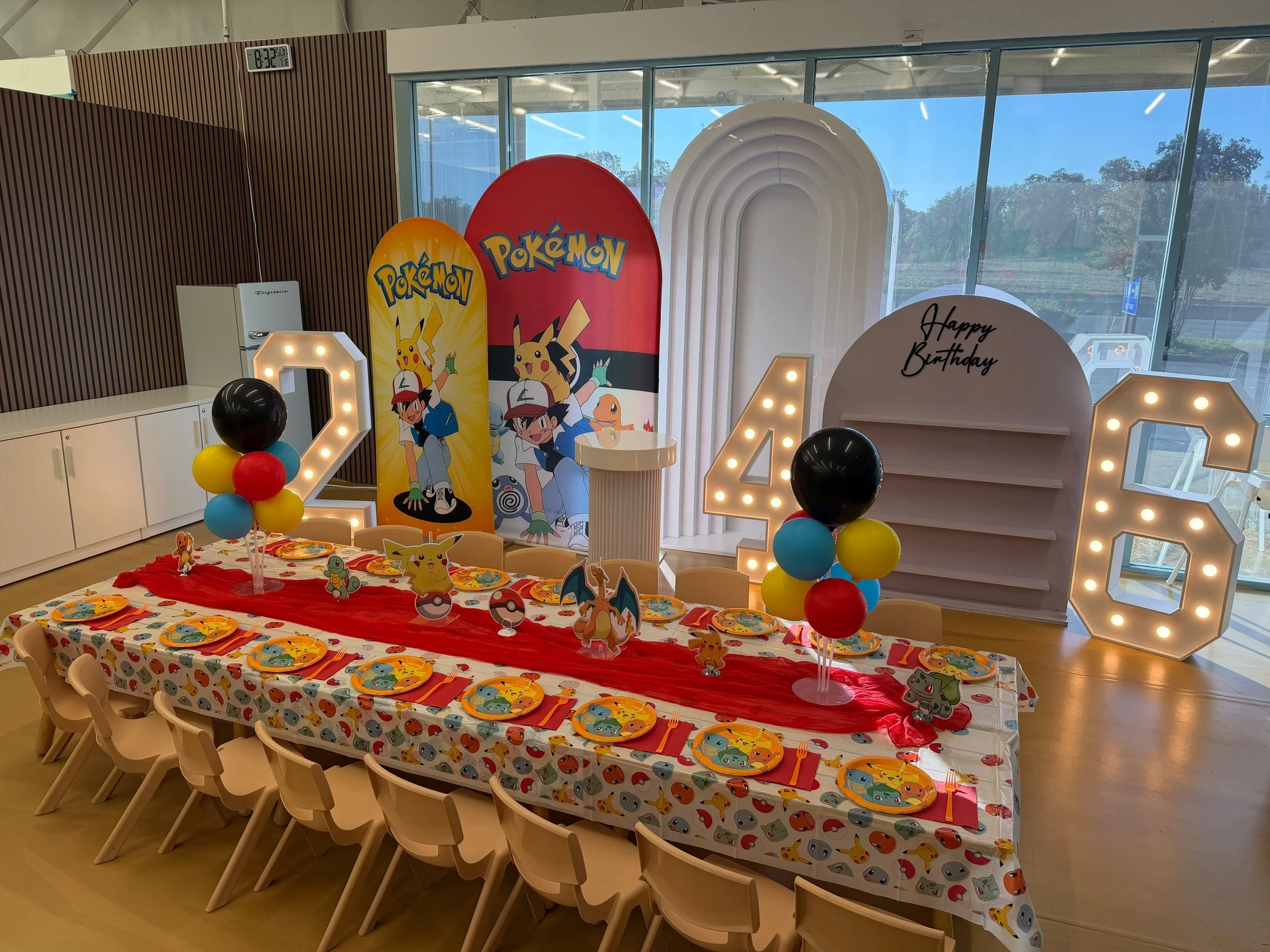 Pokemon Classic party setup at Enchanted Rocklin
