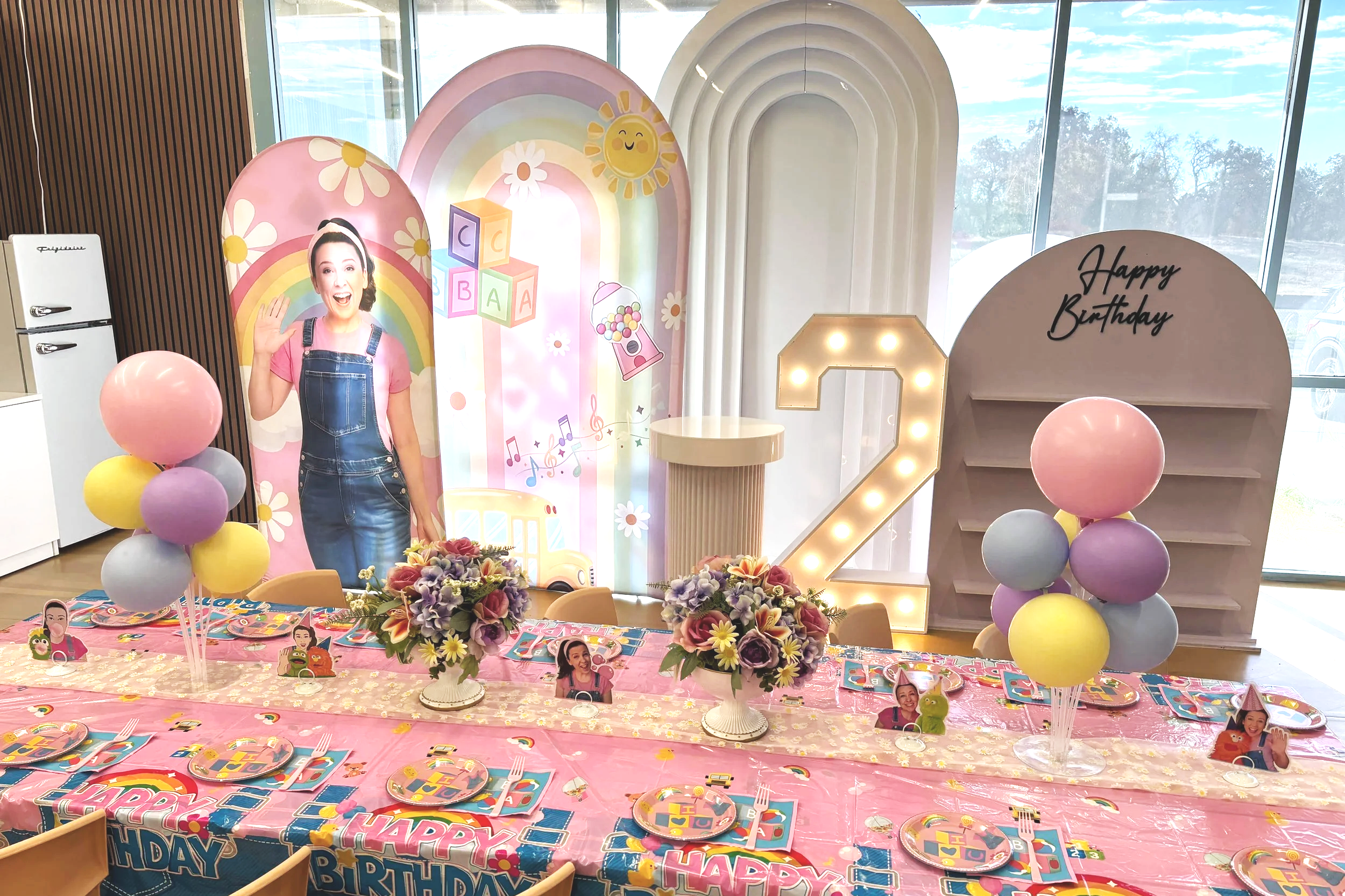 Ms. Rachel Classic party setup at Enchanted Rocklin