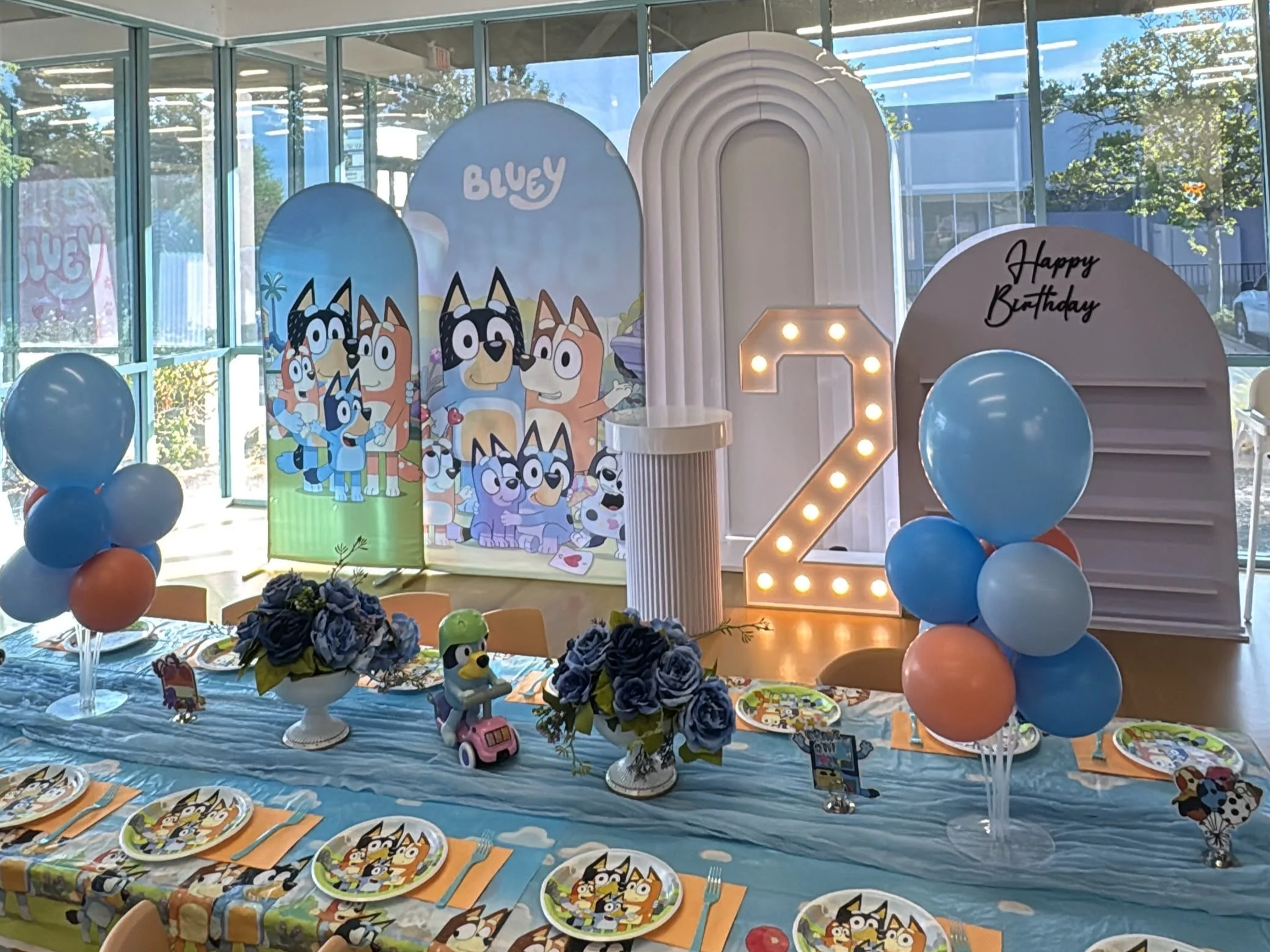 Bluey Classic party setup at Enchanted Rocklin