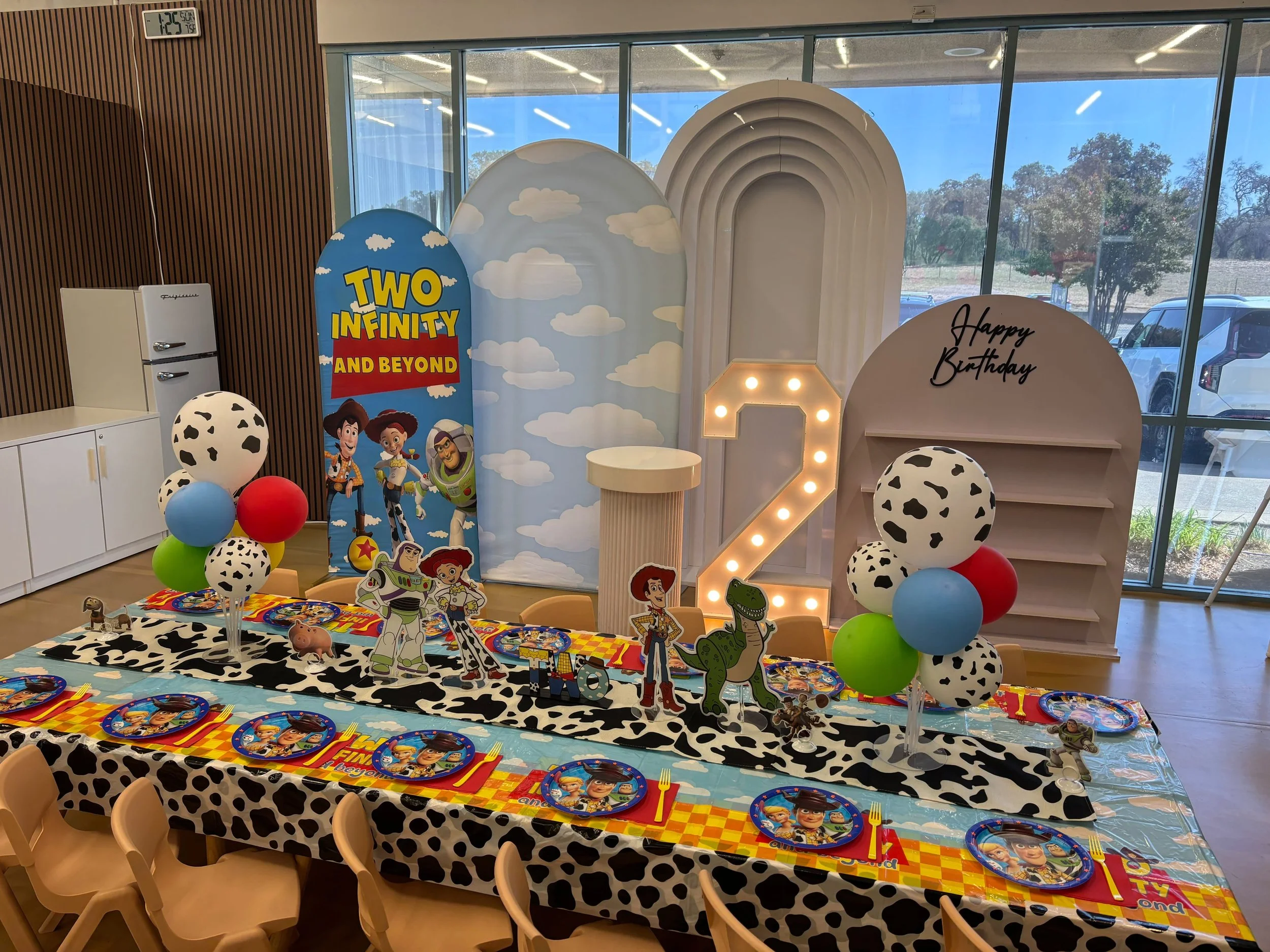 Toy Story - Two Infinity & Beyond Classic party setup at Enchanted Rocklin