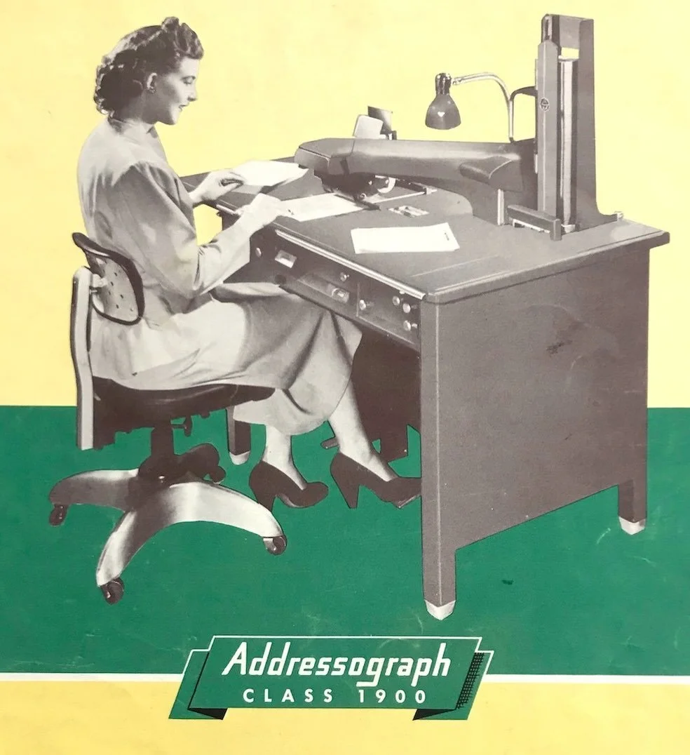 🎛️ 30 Days of Obsolete Machines &mdash; Day 13: The Addressograph

The Addressograph landed in offices around 1893, built to stamp names and addresses onto envelopes at terrifying speed.
Businesses treated it like wizardry.
Workers treated it like a
