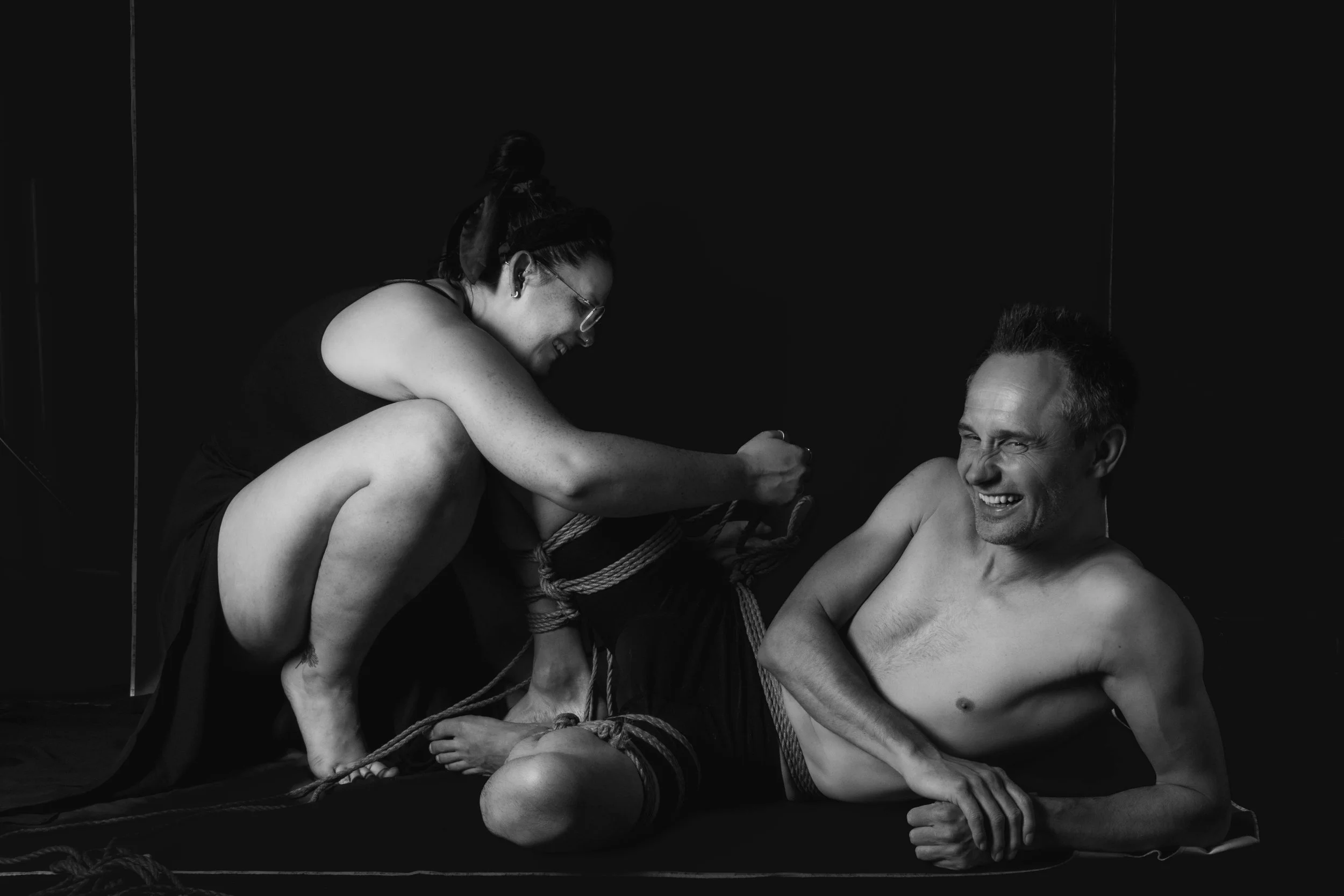 © Shibari Lounge – rope jam and workshops in Essex. Kinbaku private teaching session. Not for reproduction..jpg