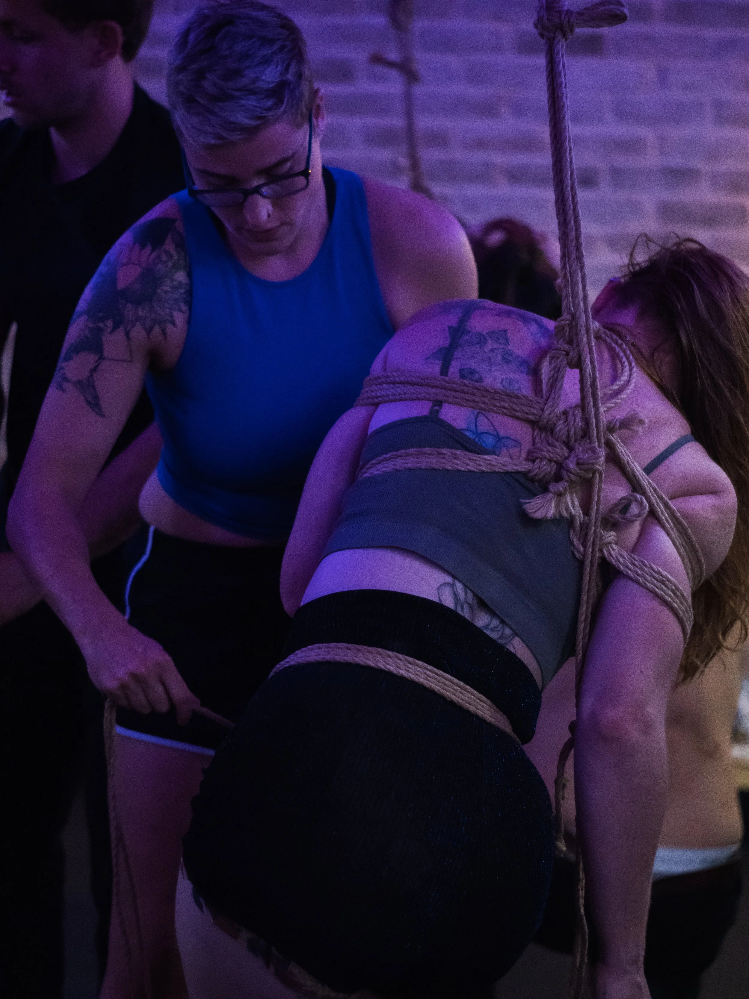 shibari lounge genks workshop burgundy rose and friends labbing asymmetric ties