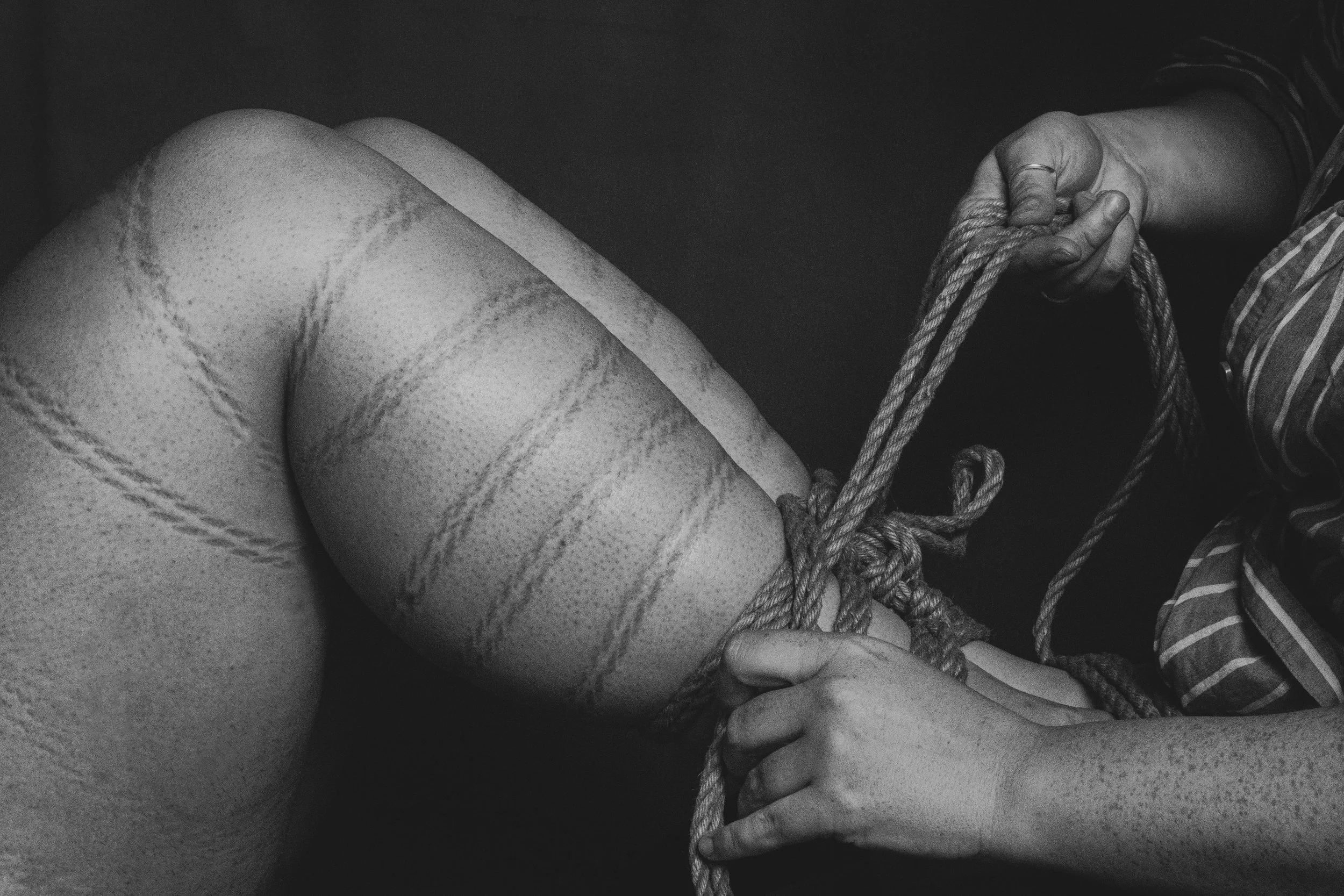 © Shibari Lounge – rope jam and workshops in Essex. Kinbaku private teaching session. Not for reproduction..jpg