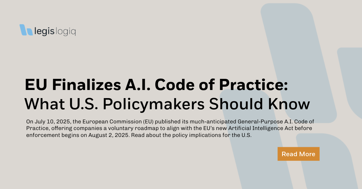 EU Finalizes AI Code of Practice: What U.S. Policymakers Should Know