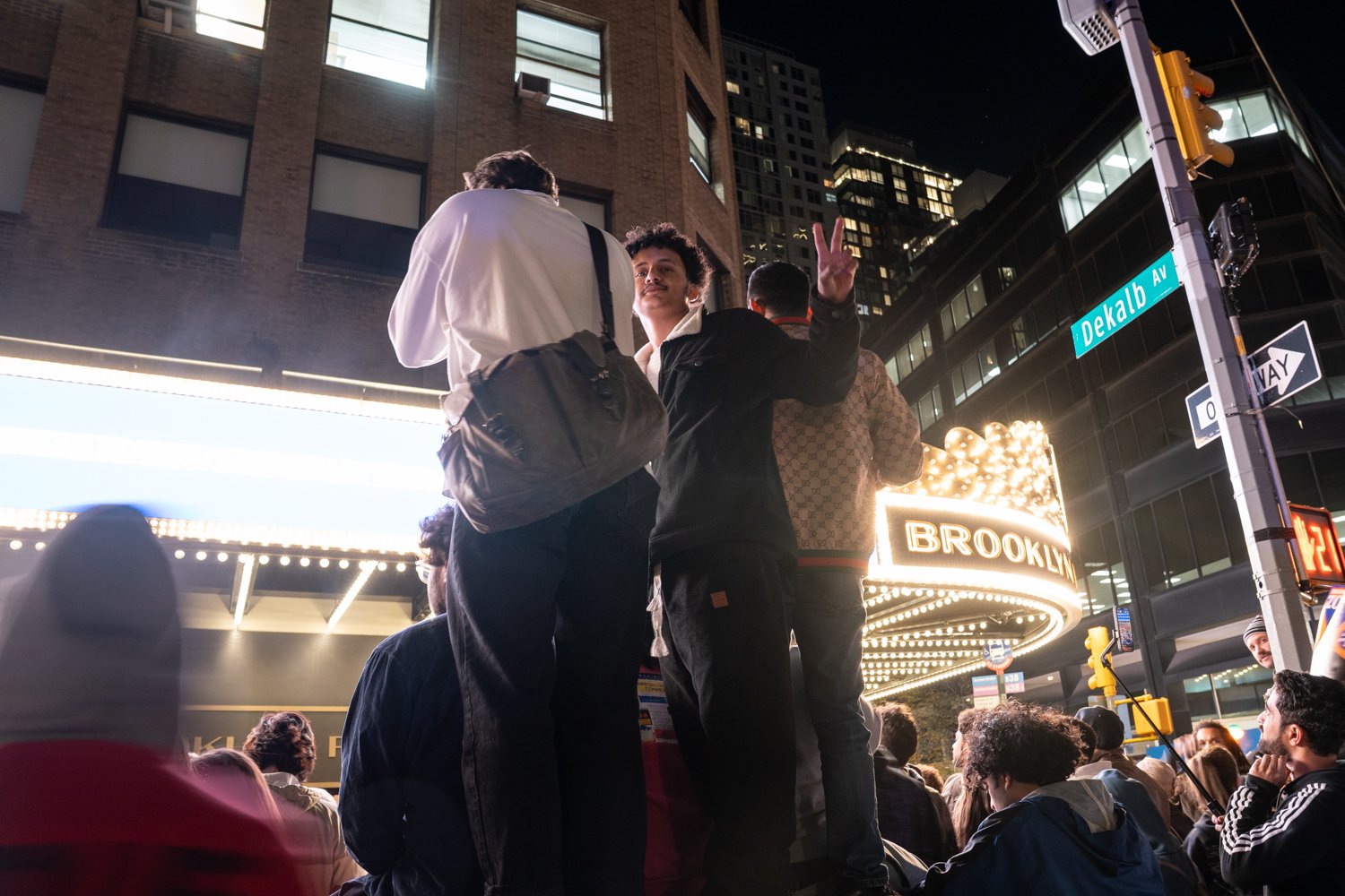 Nov. 2025: Spectators wait outside Mayor-Elect Zohran Mamdani's Election Night rally at the Brooklyn Paramount theater. [AsAmNews]