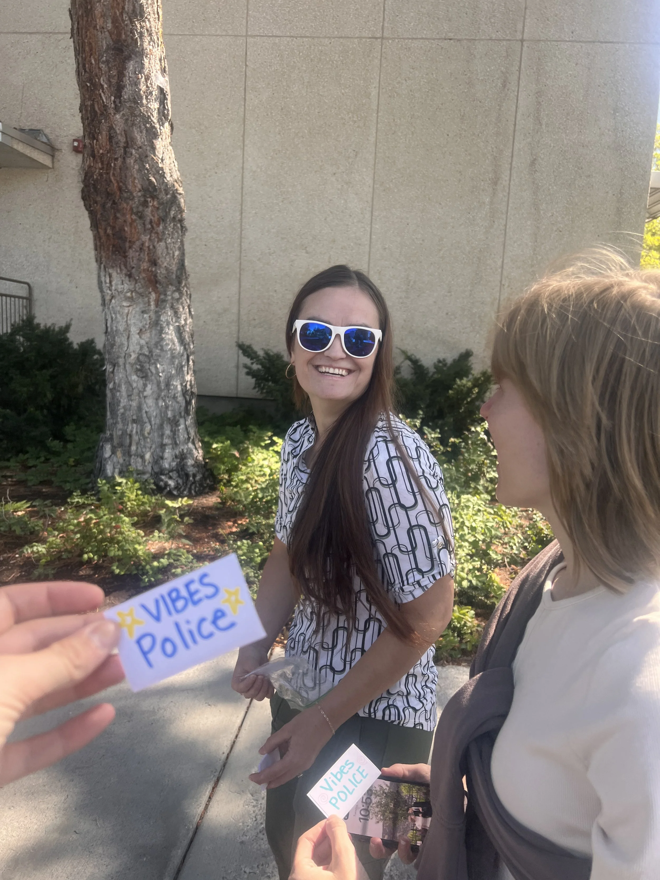 Our other co-worker made badges for the whole office.