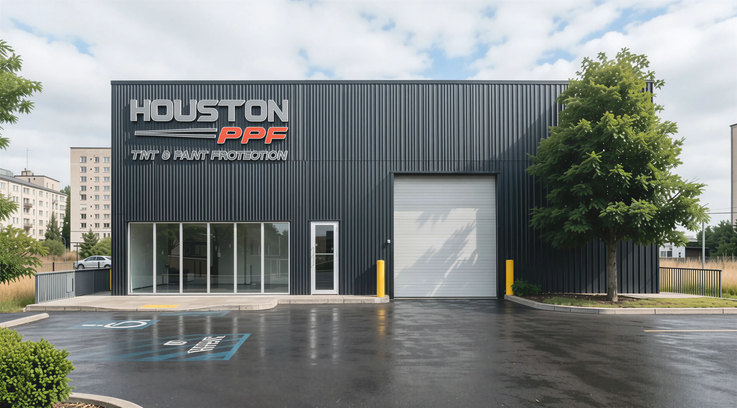 Shop warehouse building designed for operational efficiency