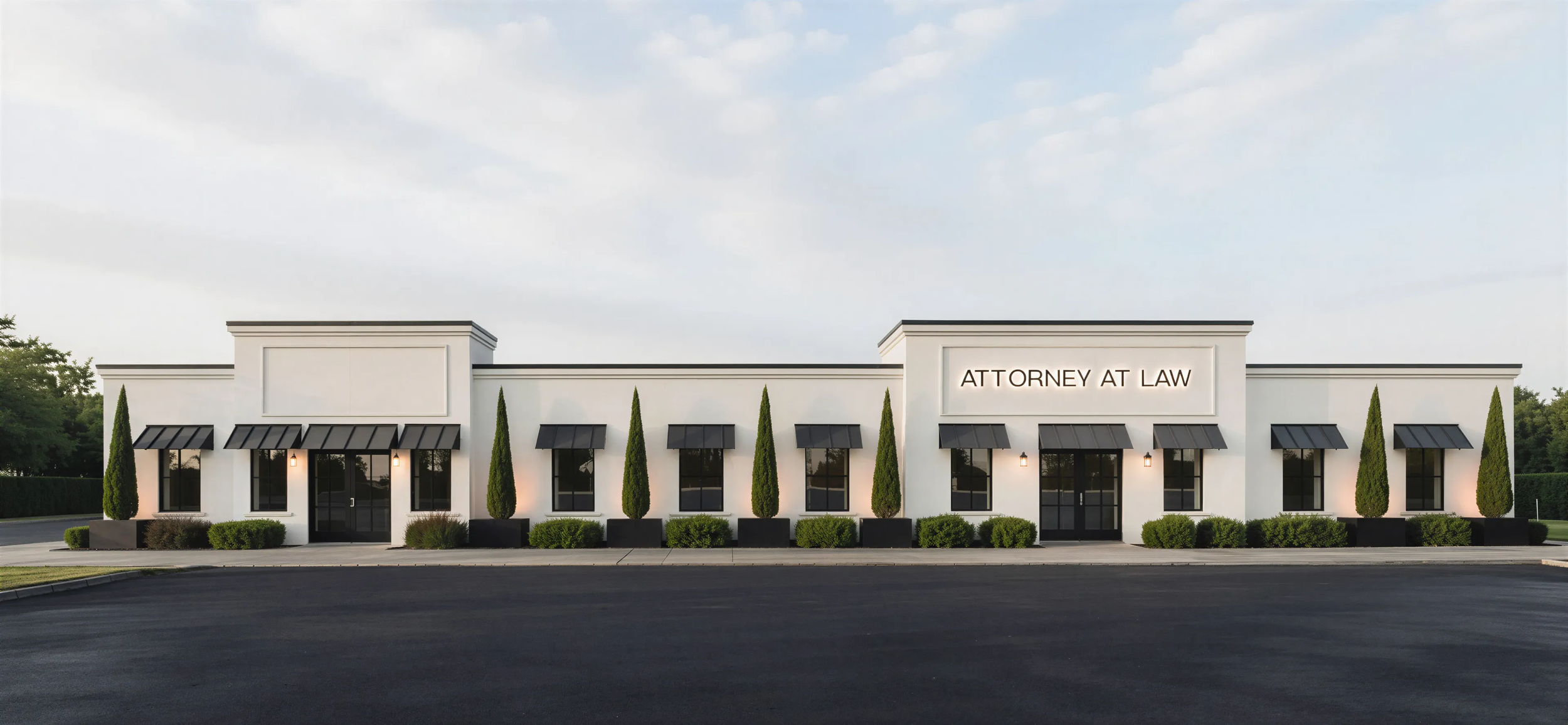 Professional office building with integrated landscape design