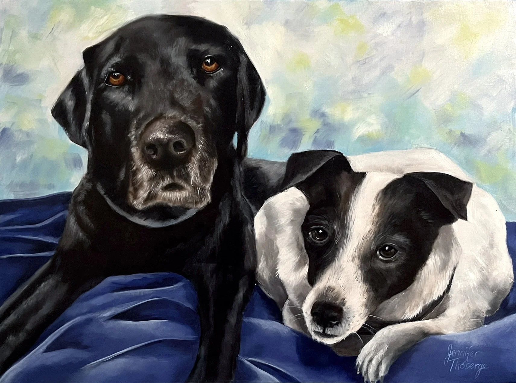 Harley & Jack, 12" x 16" Wood Panel