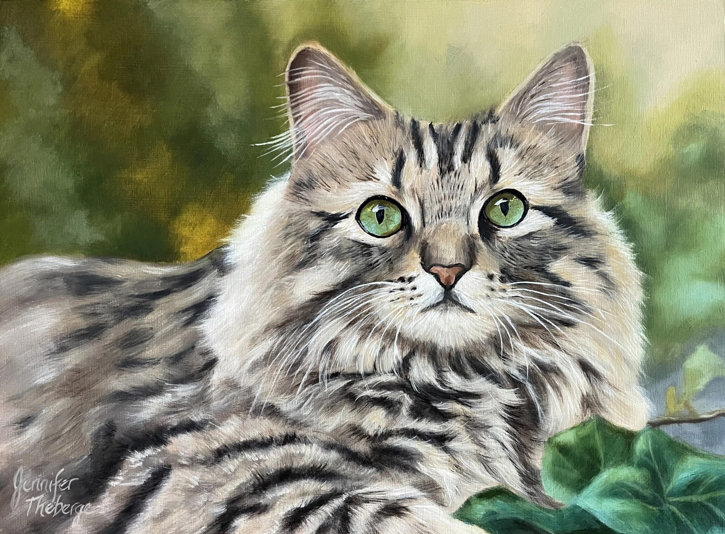 Olive, 12" x 9" Wood Panel