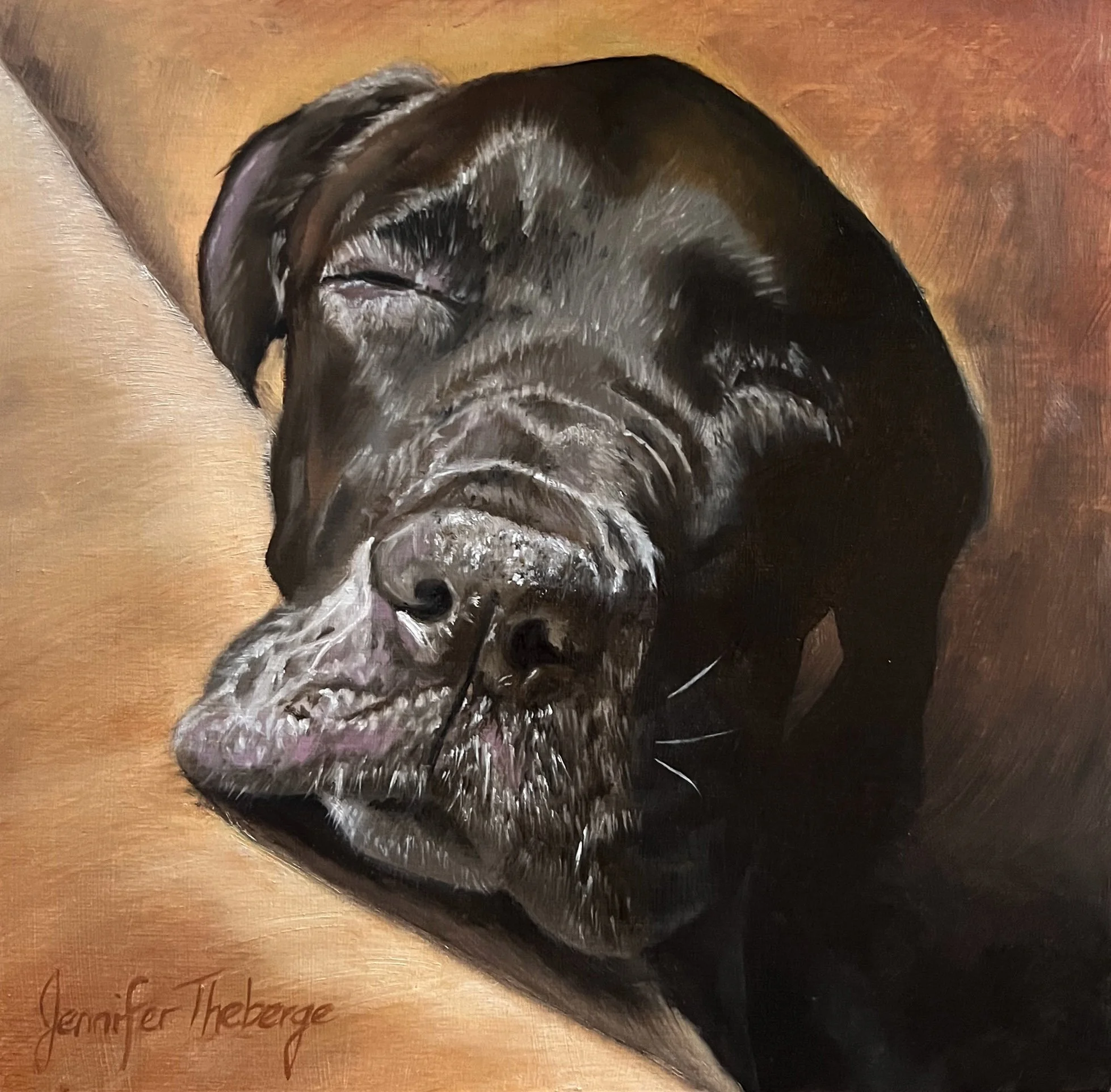 Harley, 8" x 8", Wood Panel