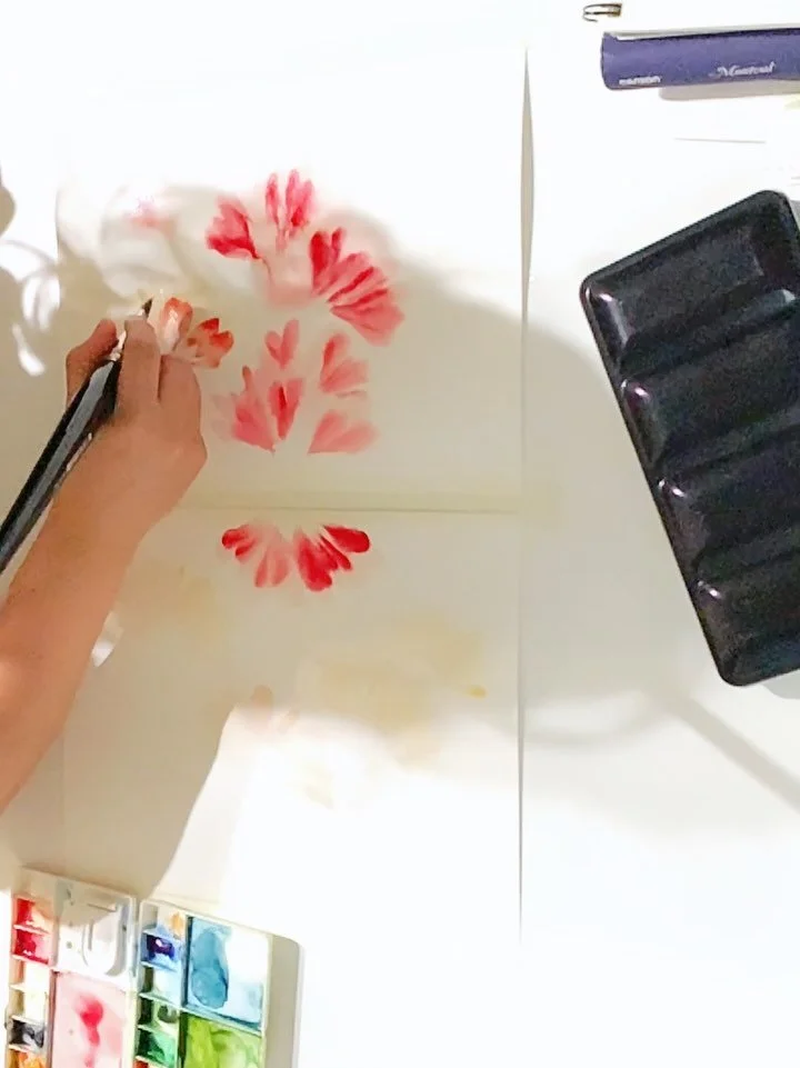 . Proceso 
. Color 
. Jard&iacute;n 

Las flores siempre nacen de mis pinceles. 

Mi paleta de color que me encanta y el verano en las manos &hellip; 

#espinos #flower #watercolour #illustration #madrid