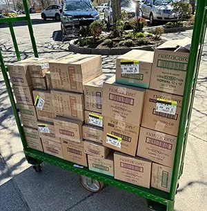 Menstrual products donation by Martha's Vineyard Sexual Wellness, MV Swell. Menstrual product poverty