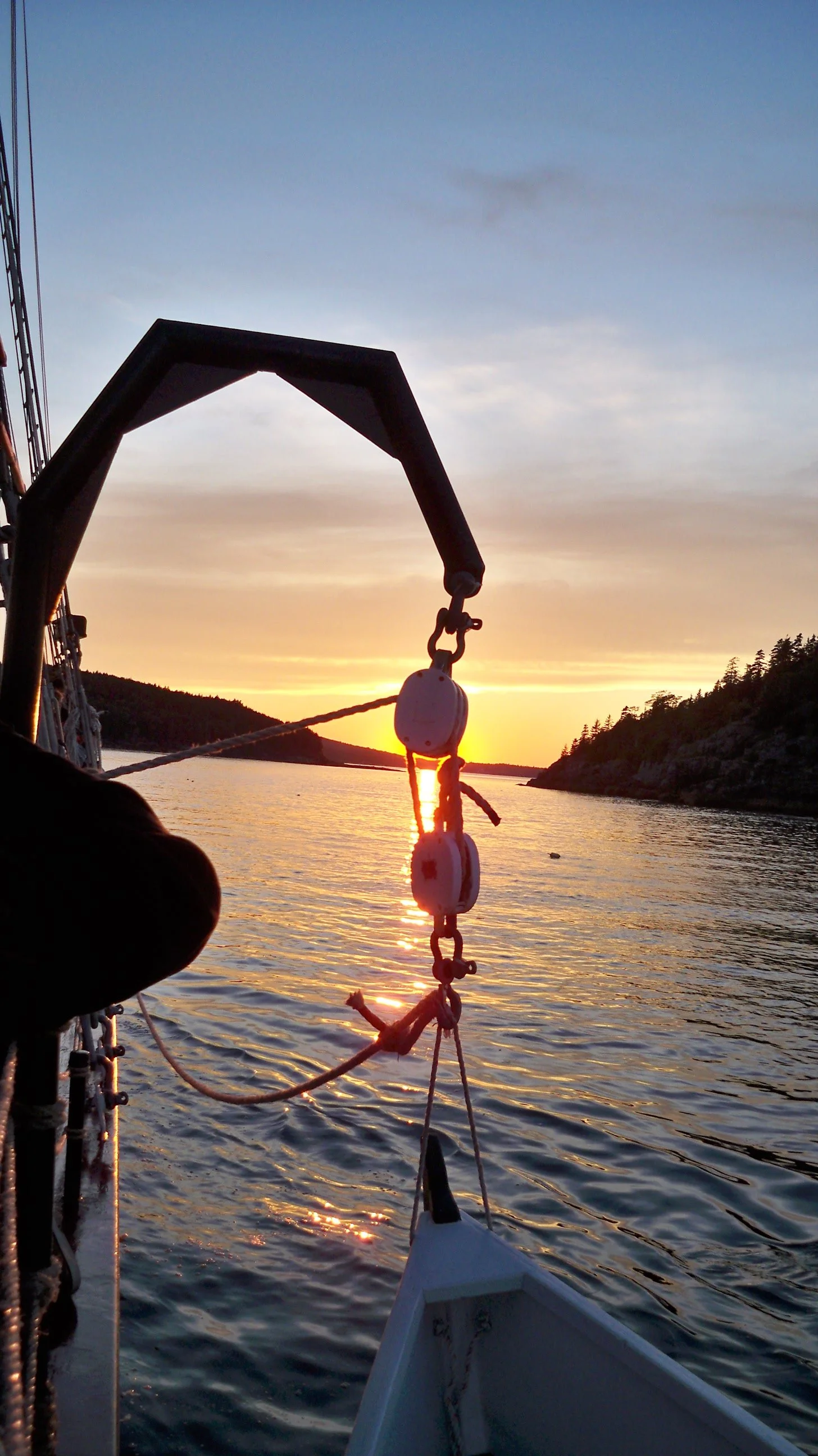 Scooner sunset Maine