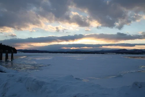 Sun Setting Lake Champlain NY