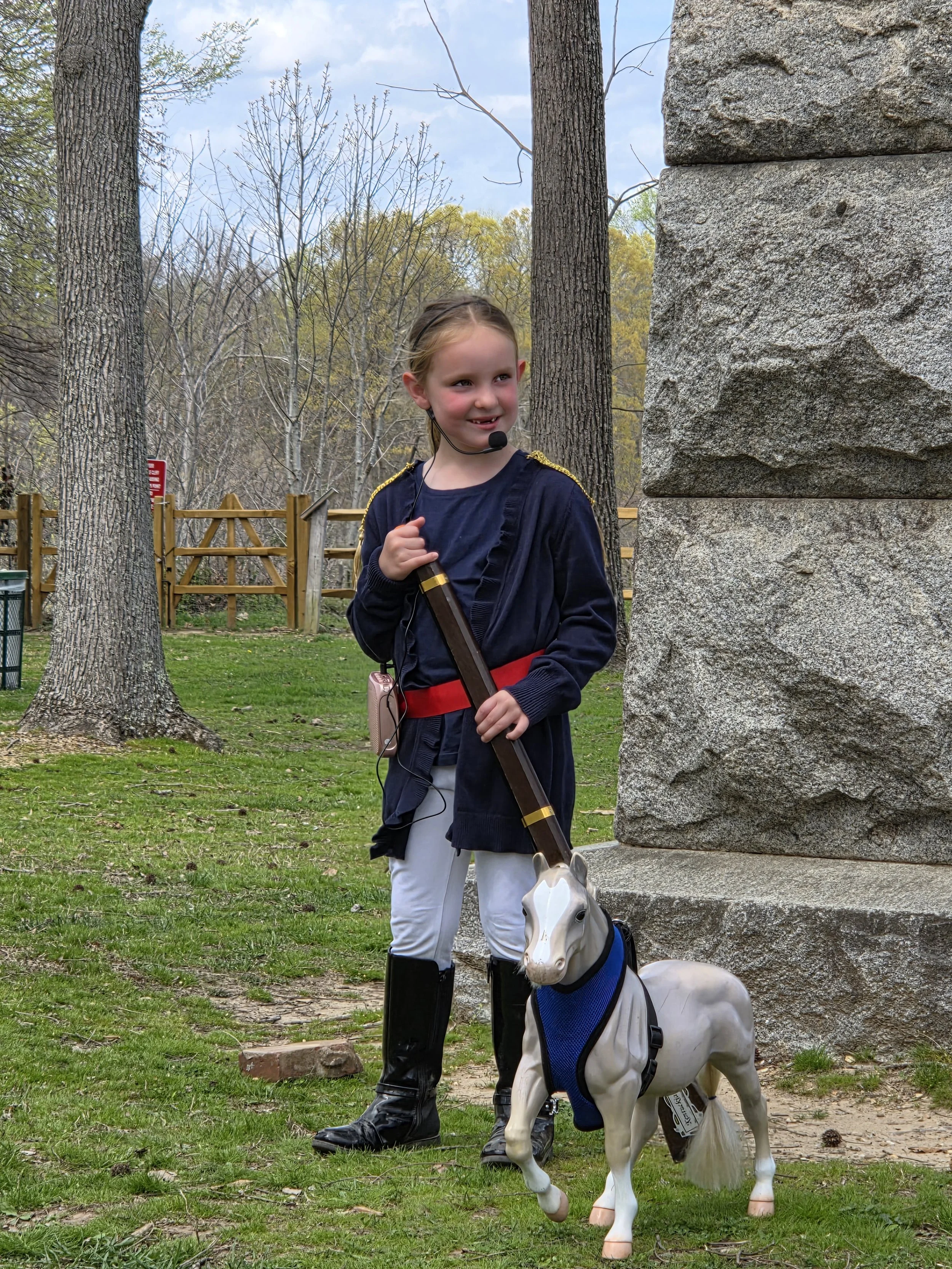 Brynn Bowman from Chesterfield, Virginia, is dressed as a soldier from the Mexican-American War. She says: "I am in a homeschool writing class called Wiggly Pencil, and my teacher had us research and write about a famous American battle. My love for 