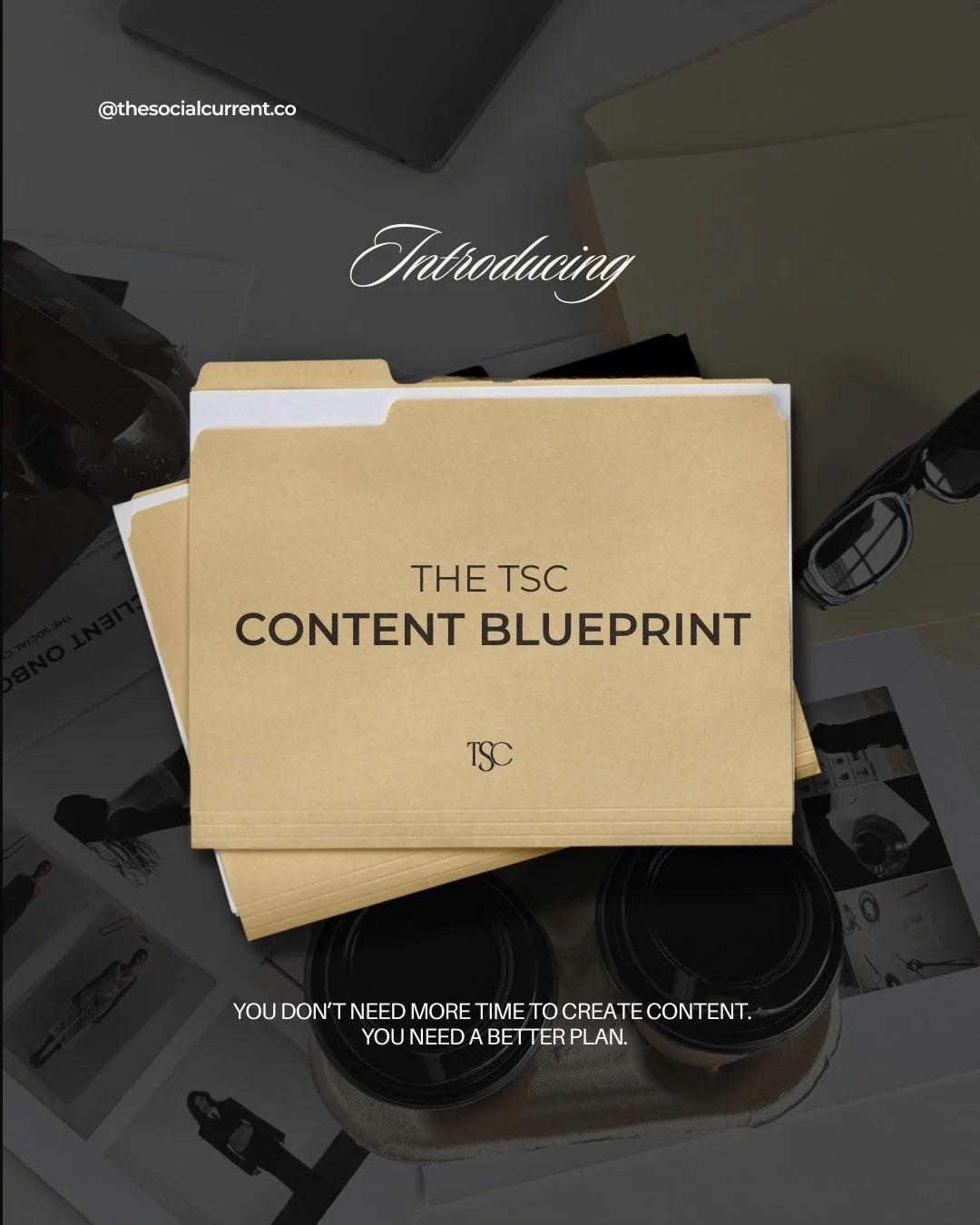 New service alert!! 💻🌊&nbsp;

We get a lot of messages from brands that want help with their social media, but aren&rsquo;t quite ready for full management yet. So we built something just for you 😌

Introducing the TSC Content Blueprint: a fully c