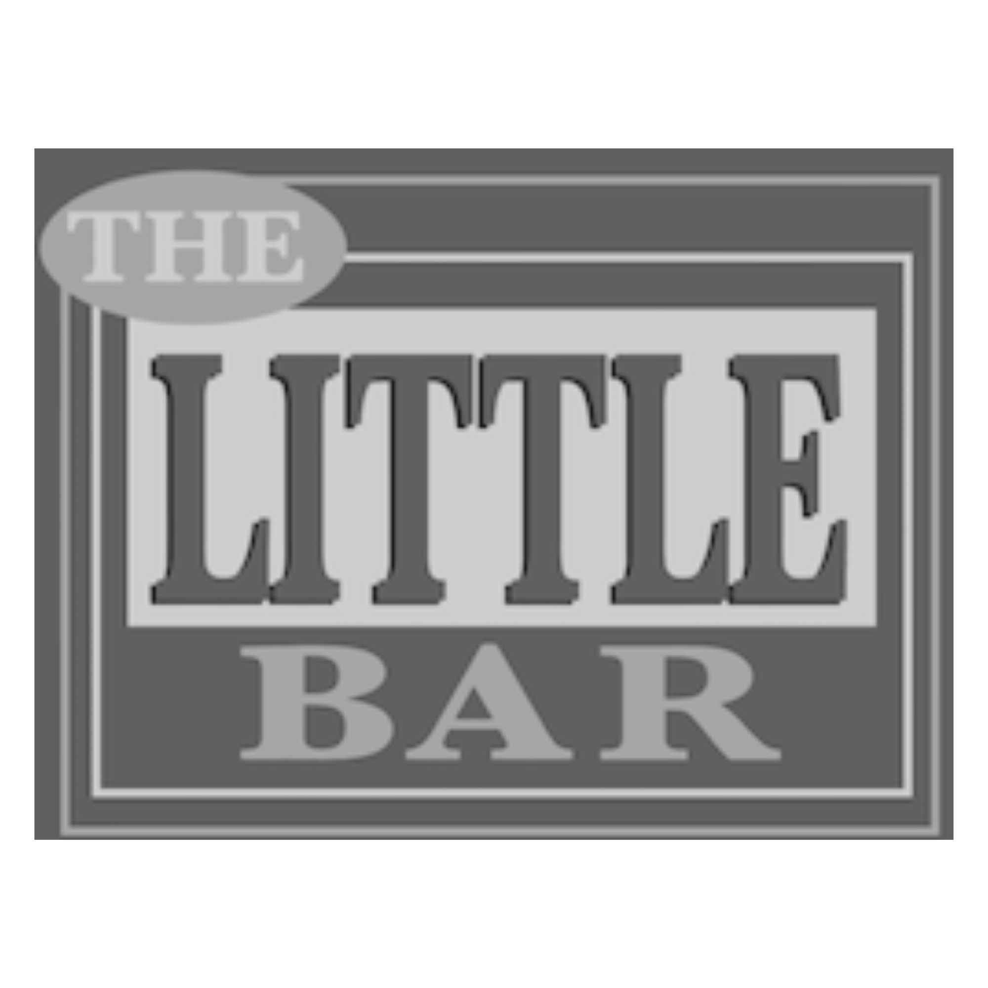 Sign with the words 'The Little Bar' in large font