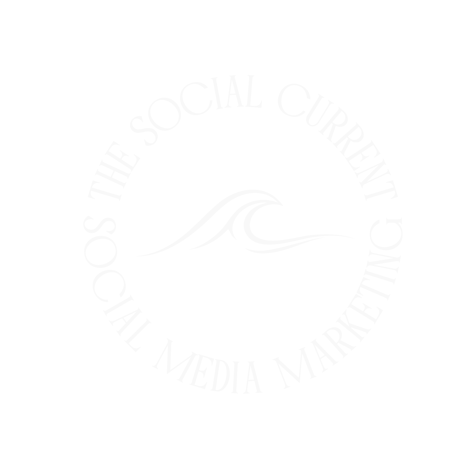 Logo of the Social Current organization featuring a stylized wave design and the organization's name in a circular arrangement.