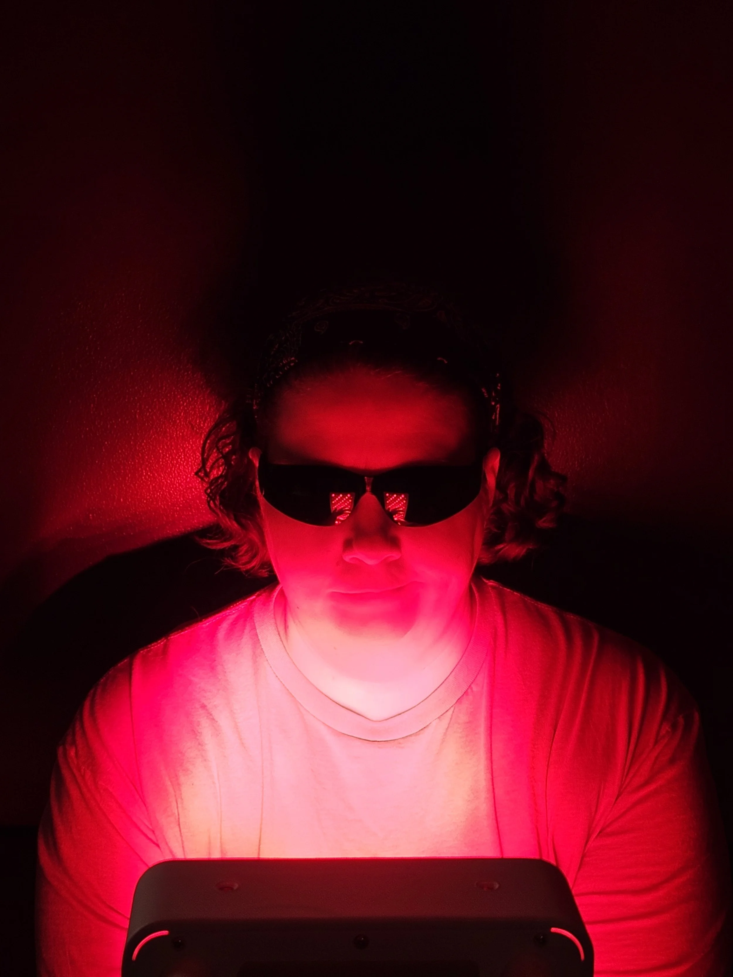 Red light therapy: the only reason my hands survived this renovation.