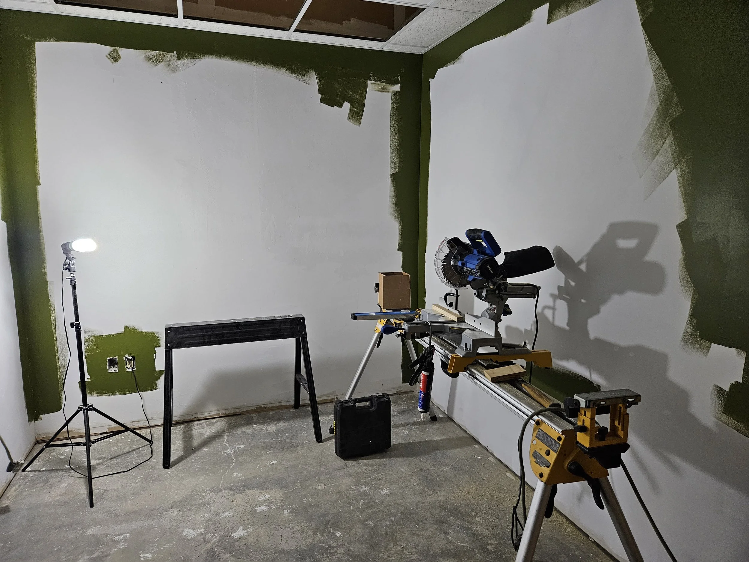 The journey to this point was arduous. So was keeping the paint off the ceiling.