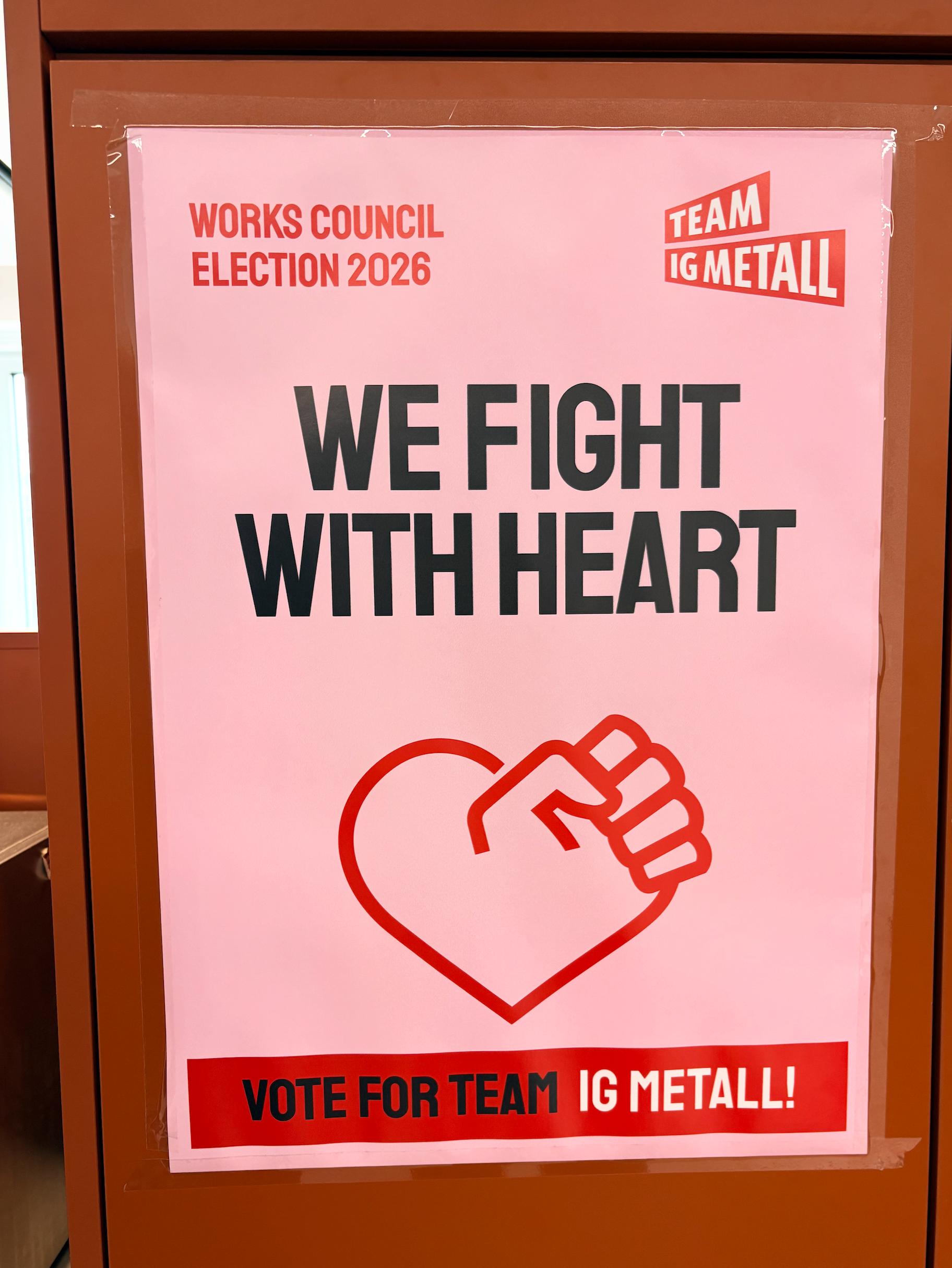 Das Kampfherz - Die Herzensthemen der IG Metall Liste für die Betriebsratswahl 2026 bei der CARIAD. 