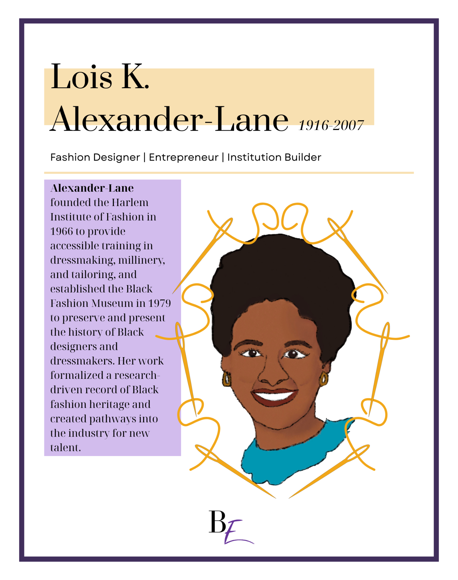 Lois K. Alexander Lane Poster