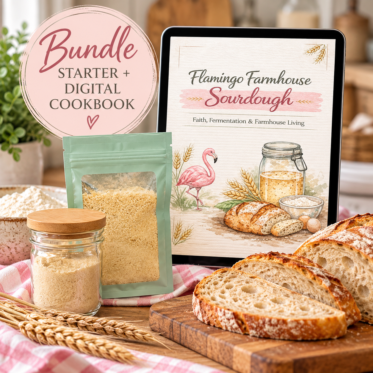 Sourdough Starter & Digital Cookbook Bundle