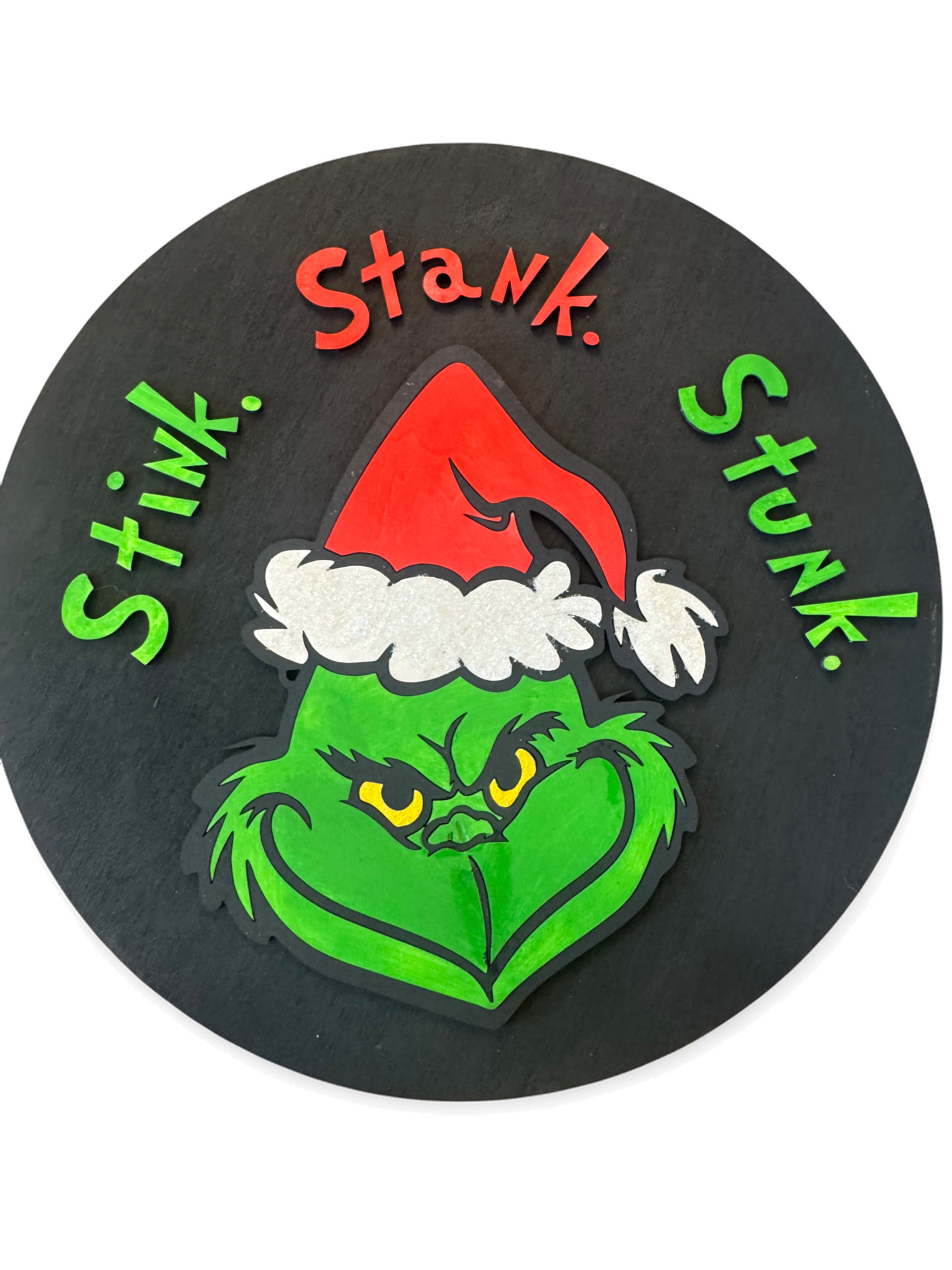 12" Stink Stank Stunk Round -  Wood Cutout